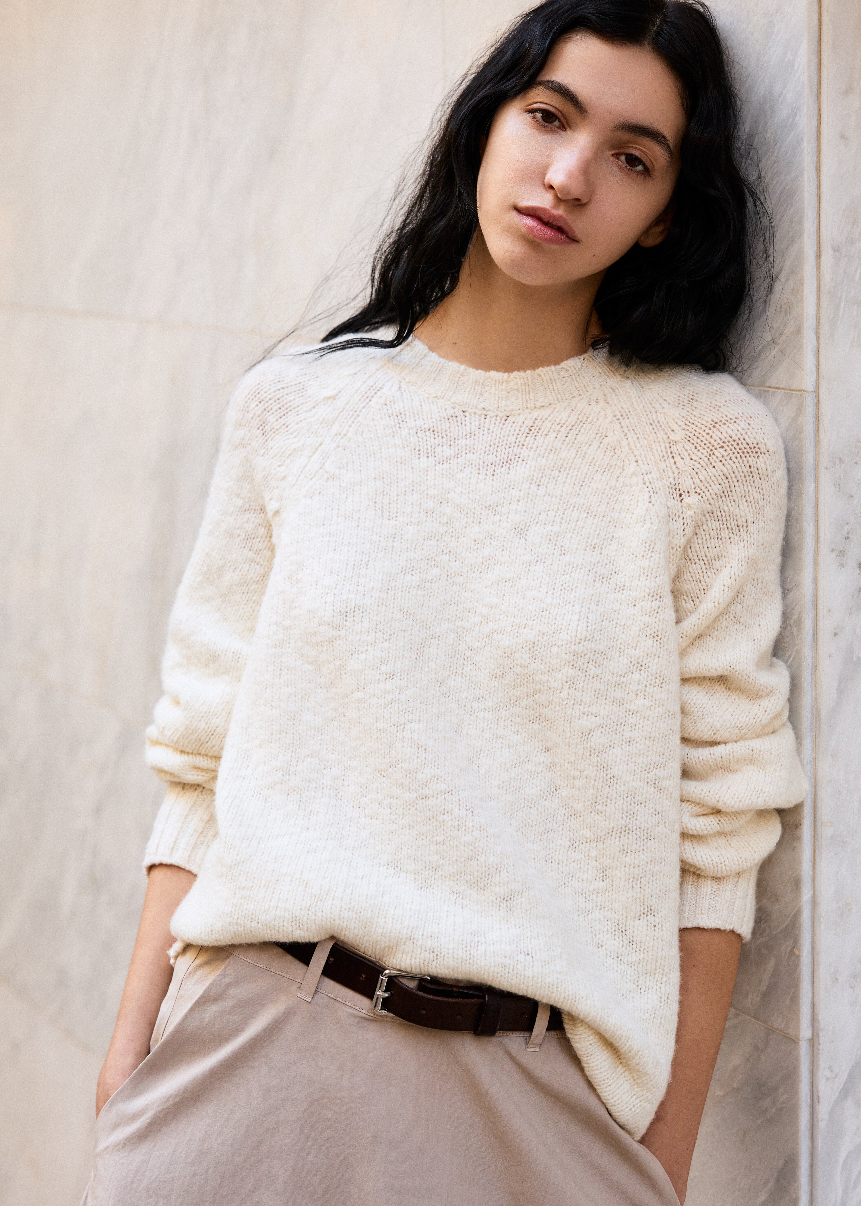 Toba sweater – wool | Pure Ecru Sweater aiayu
