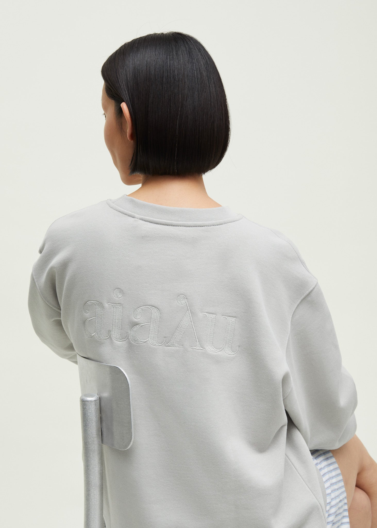 Aiayu circular sweatshirt | Grey Sweatshirt aiayu