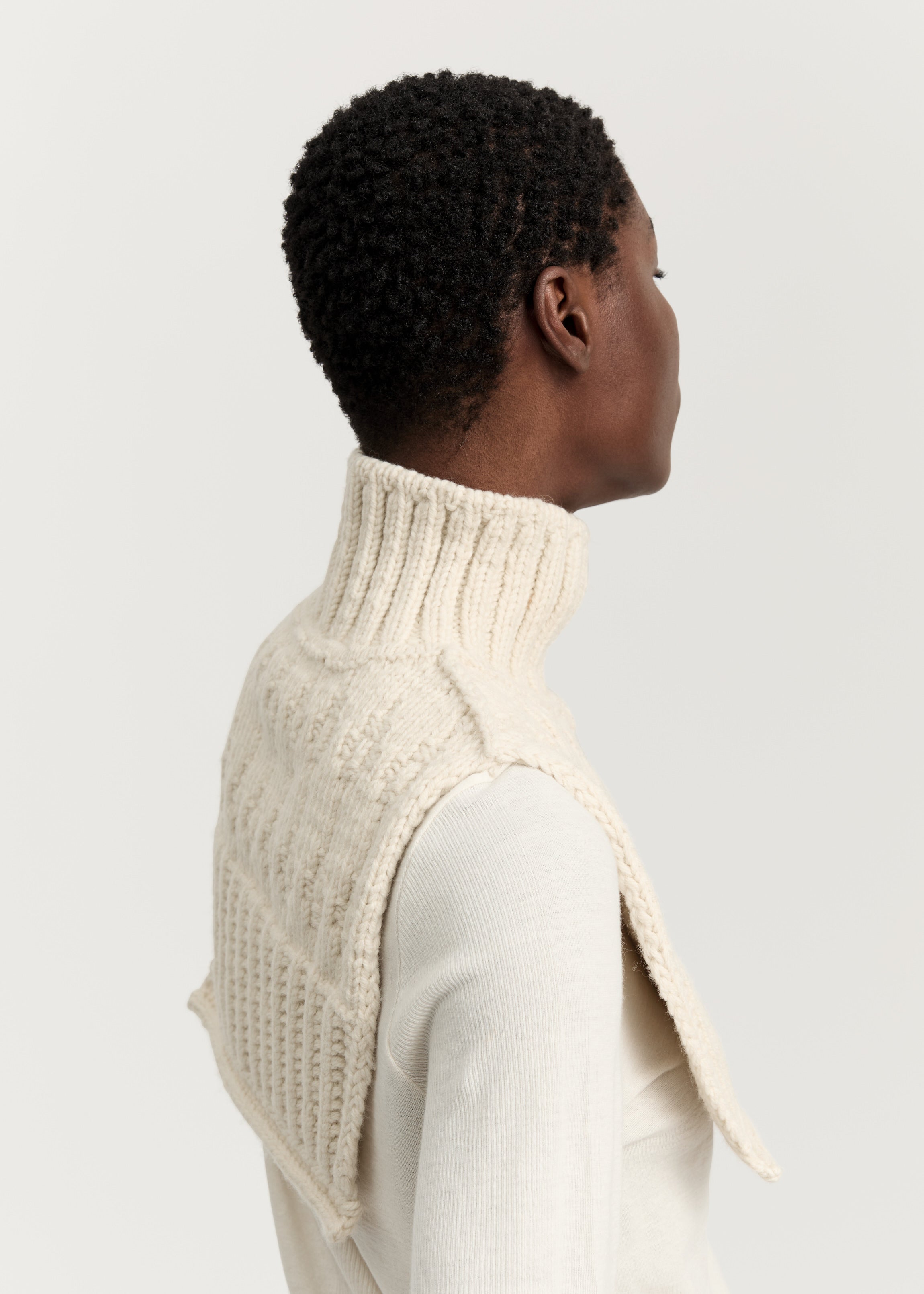 Asami neckwarmer – pure llama | Pure Ecru Scarf aiayu