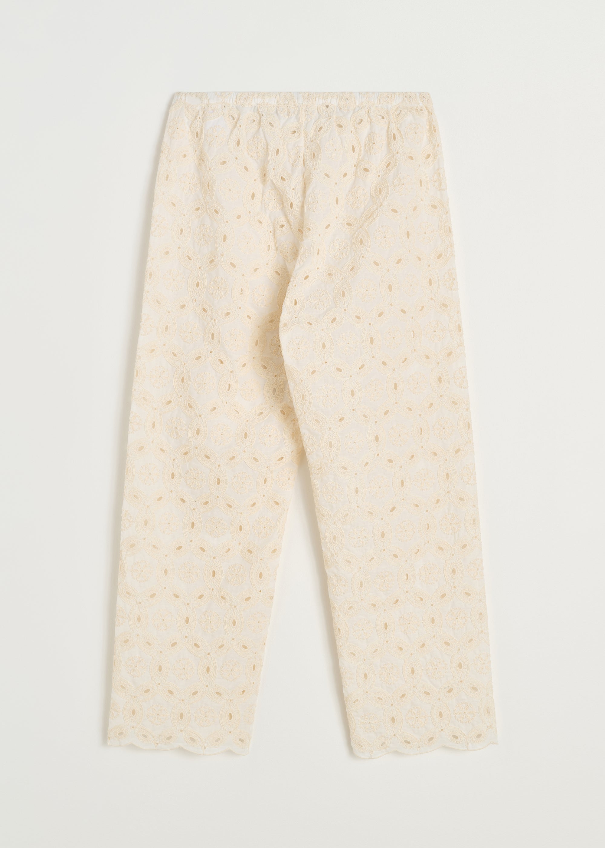 Ava pant embroidery | Pure Ecru Pant aiayu
