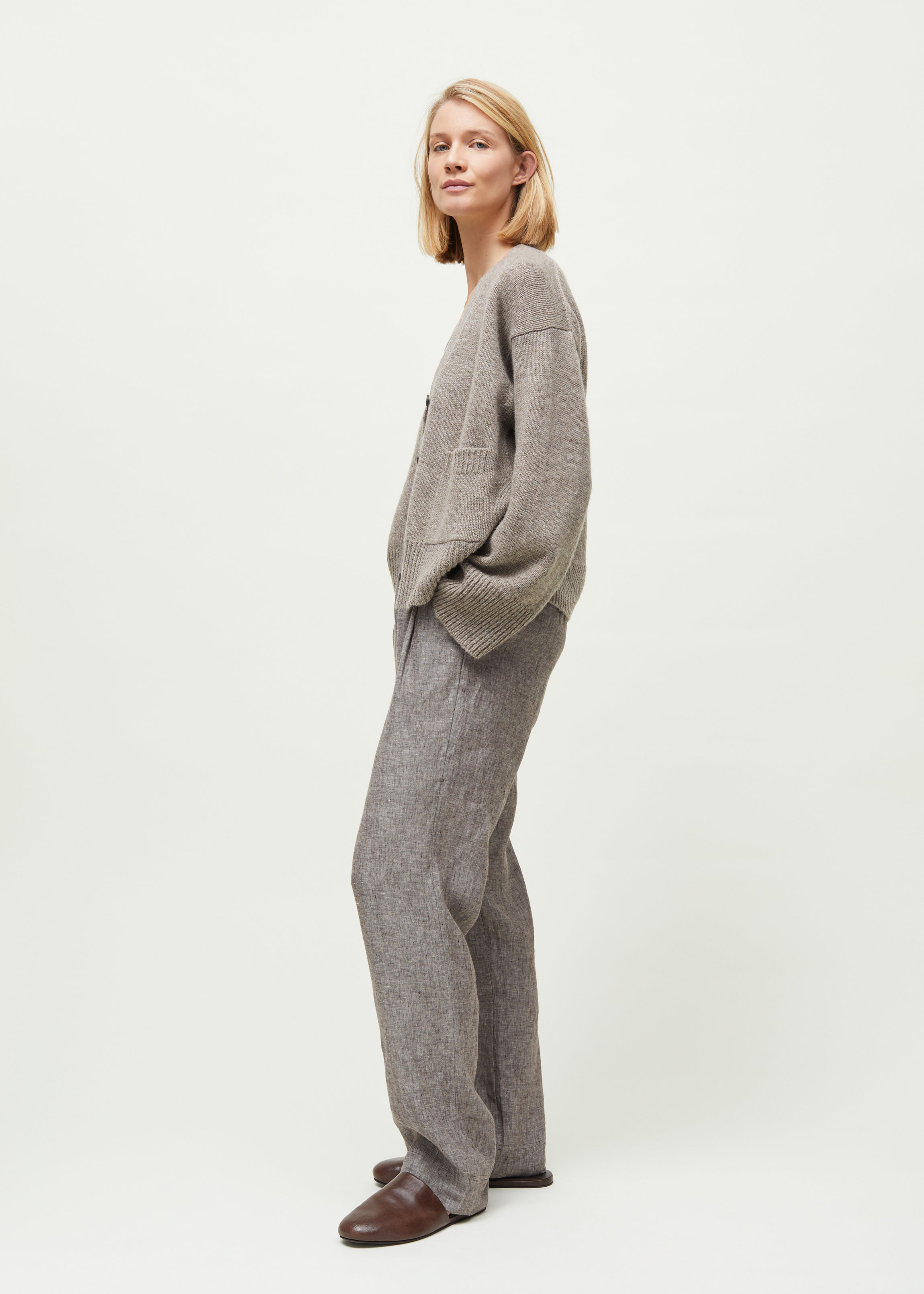 Balder pant linen | Brown Pant aiayu