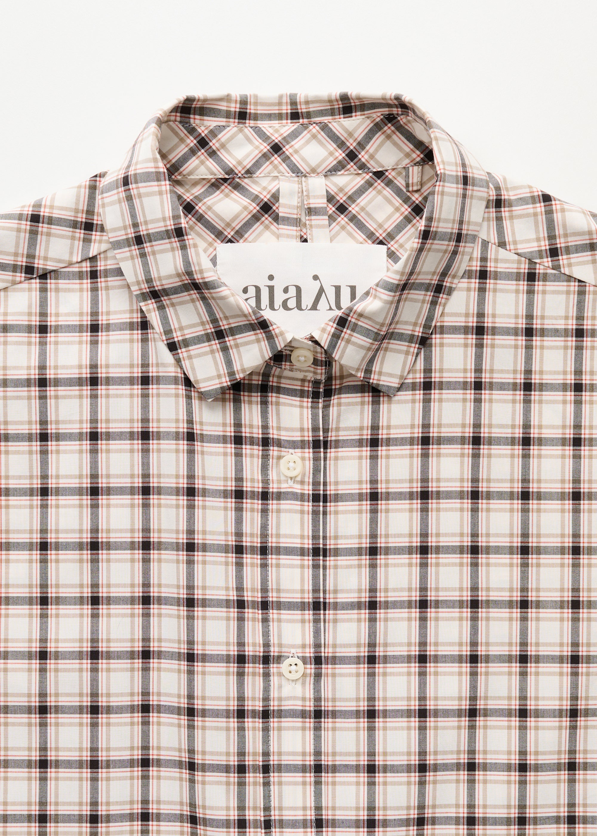 Camal shirt check | Mix Osaka Shirt Woven aiayu