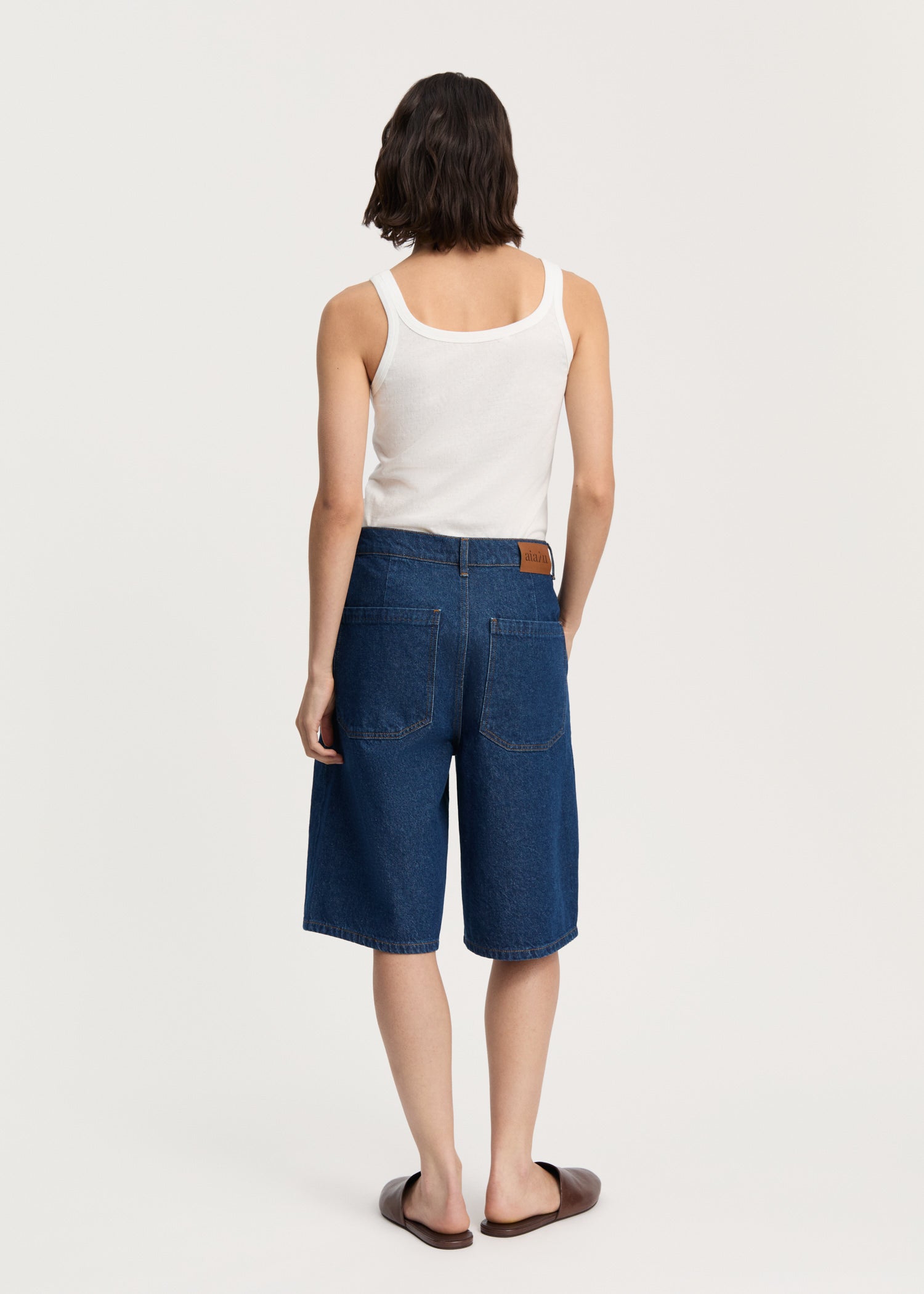 Carlo denim shorts | Mid Blue Shorts aiayu