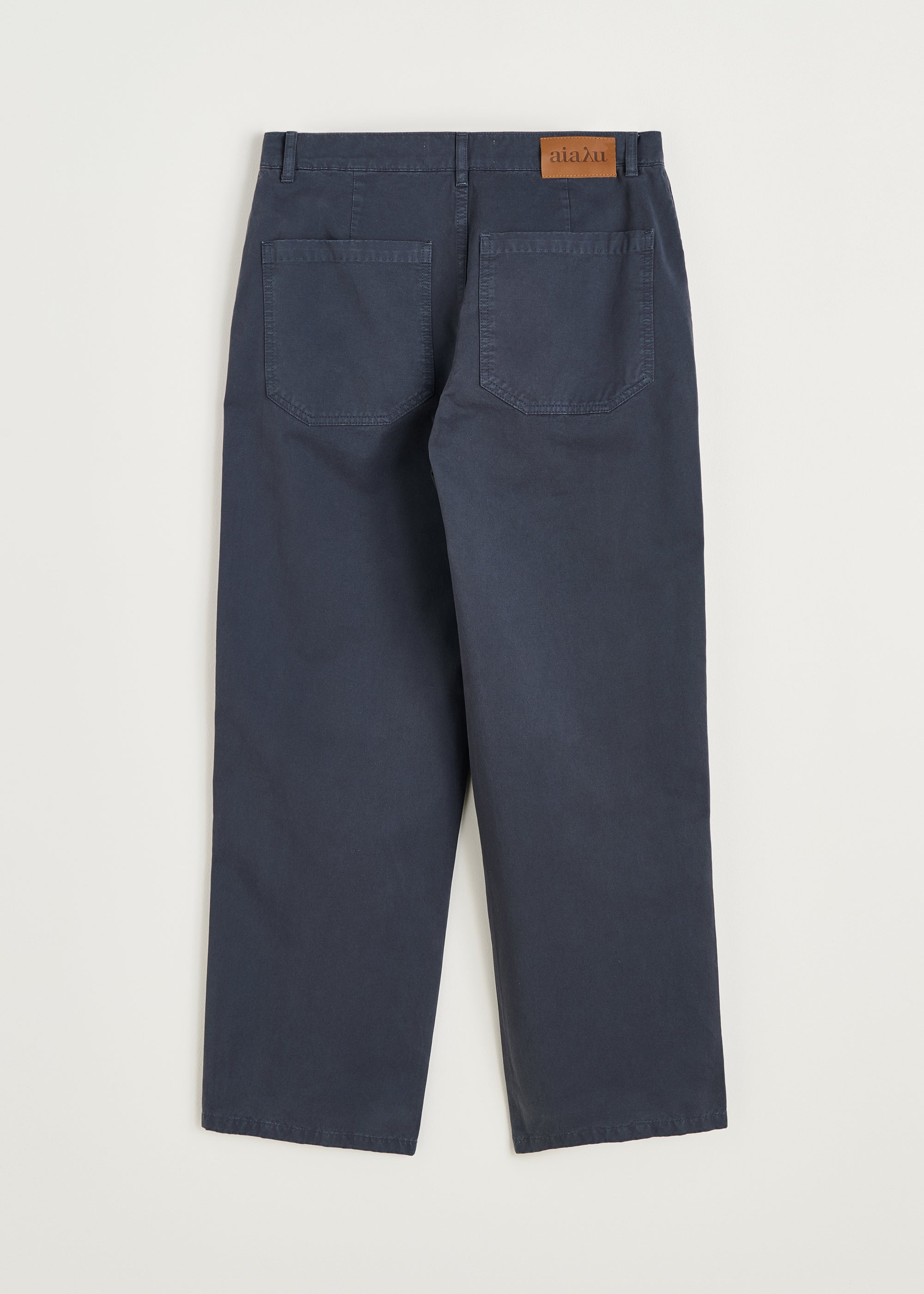 Carlo midwaist wide cotton | Washed Slate Pants aiayu
