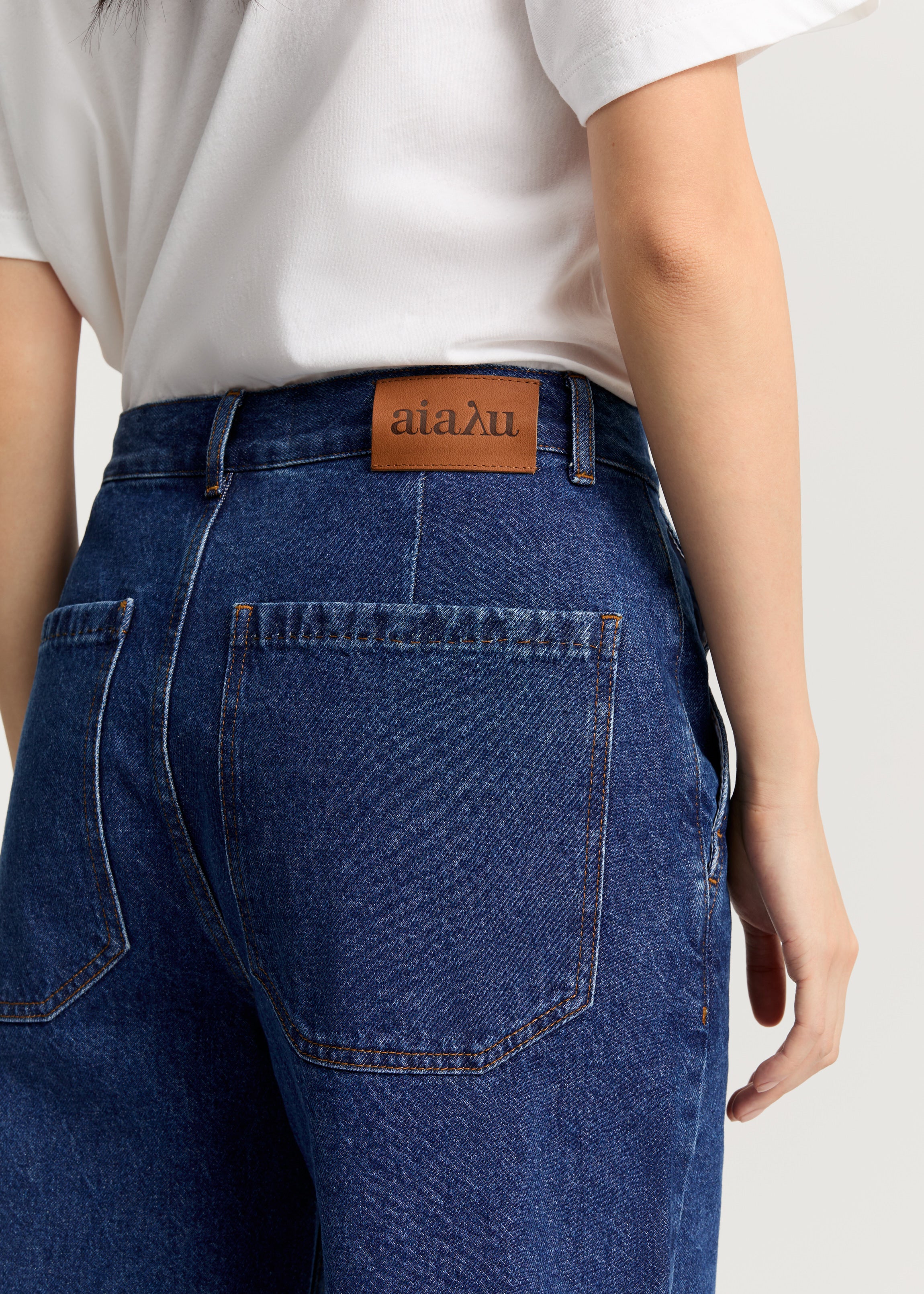 Carlo midwaist wide jeans | Mid Blue Jeans aiayu