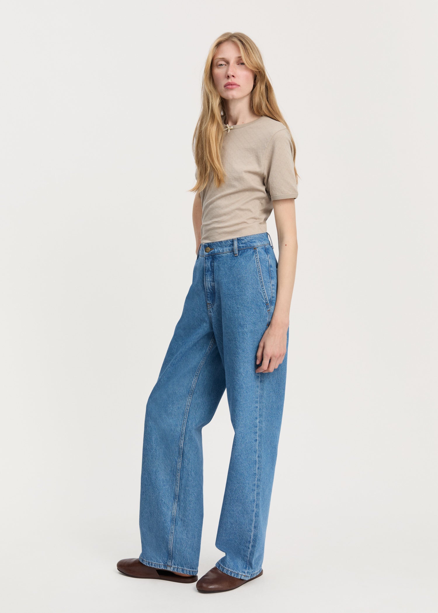 Carlo midwaist wide jeans | Clear Blue Jeans aiayu