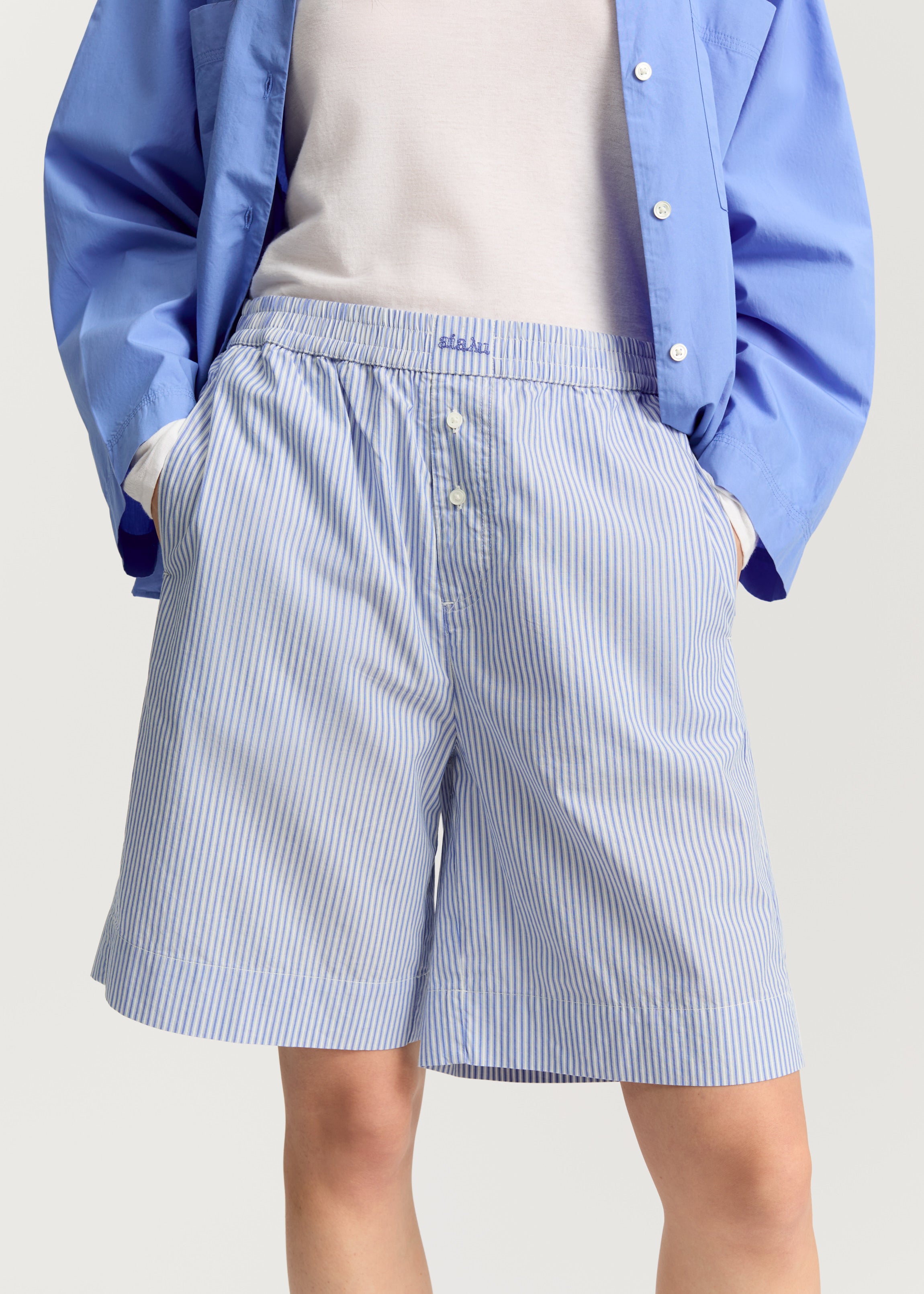 Casual shorts long petite | Mix Air Blue Shorts aiayu