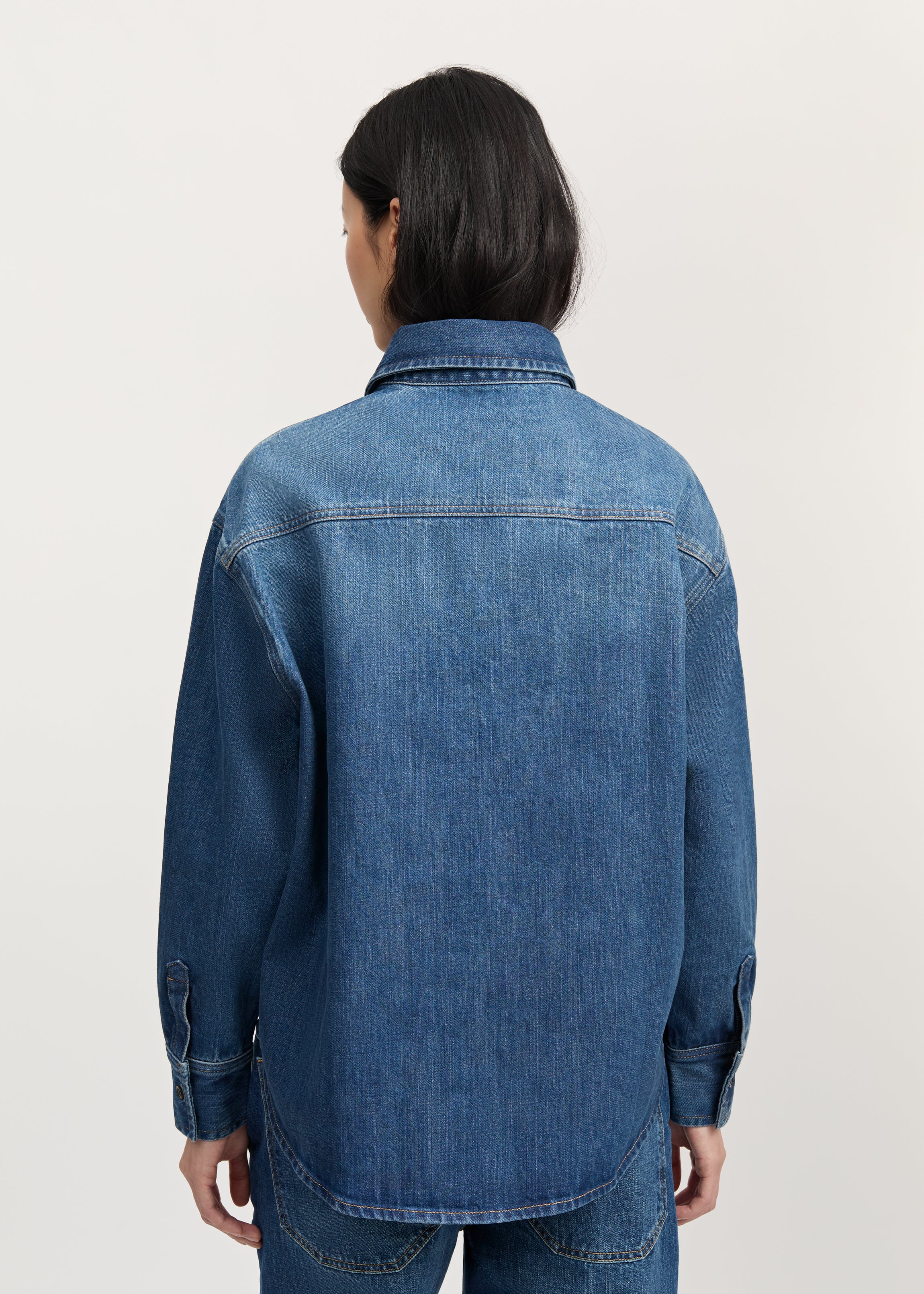 Casy shirt denim | Worn Blue Shirt Woven aiayu