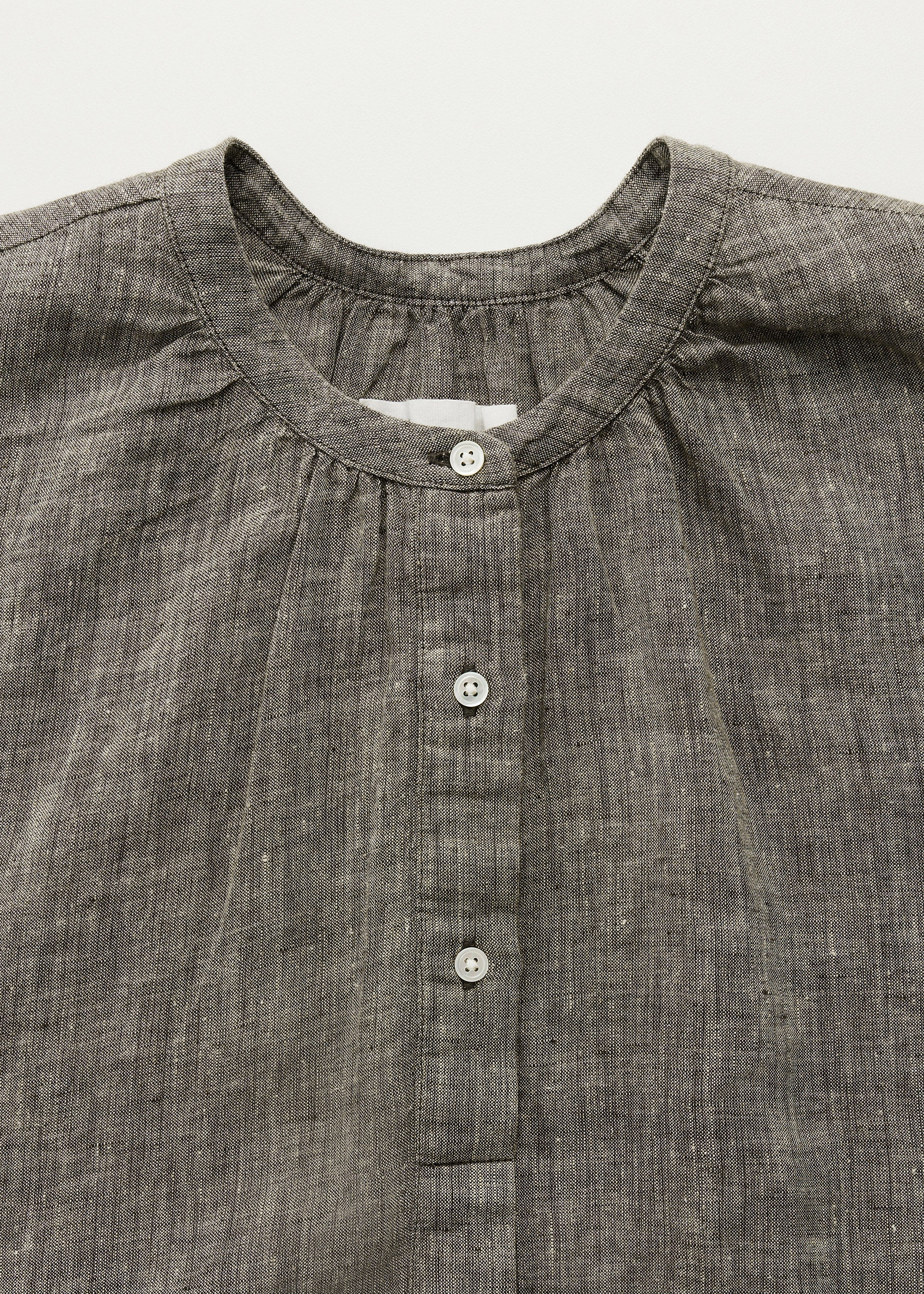 Cille dress linen | Brown Dress aiayu