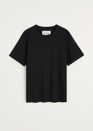 Classic circular tee | Black T-shirt aiayu