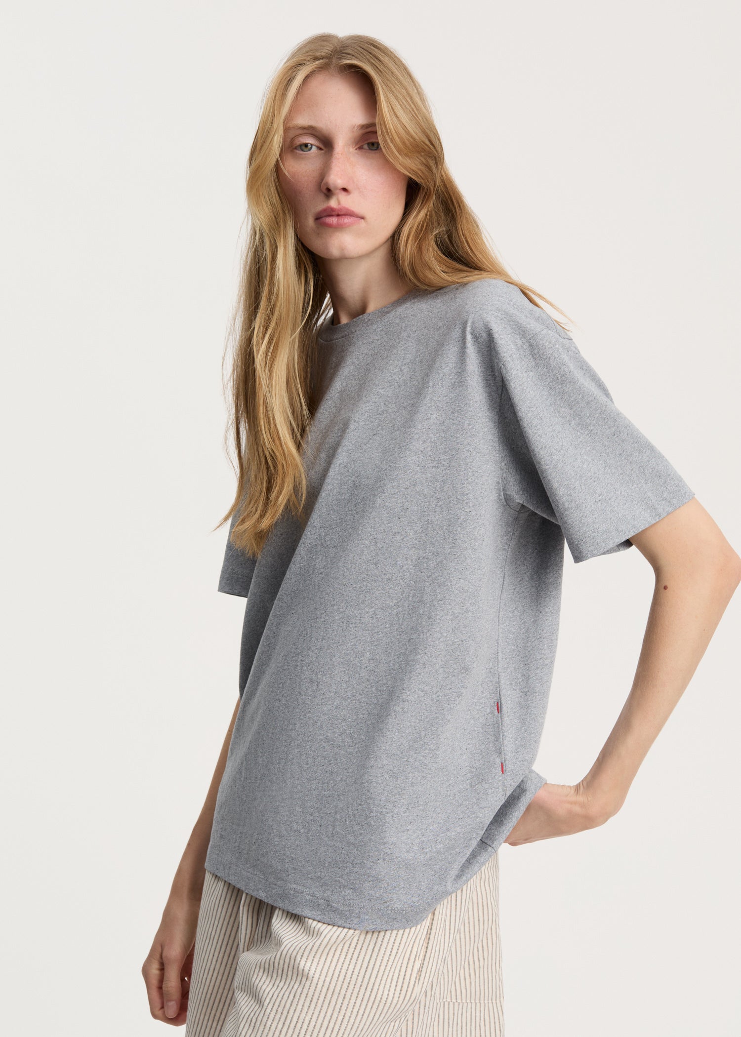 Classic circular tee melange | Grey Melange