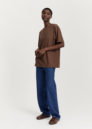 Classic circular tee | Coffee T-shirt aiayu