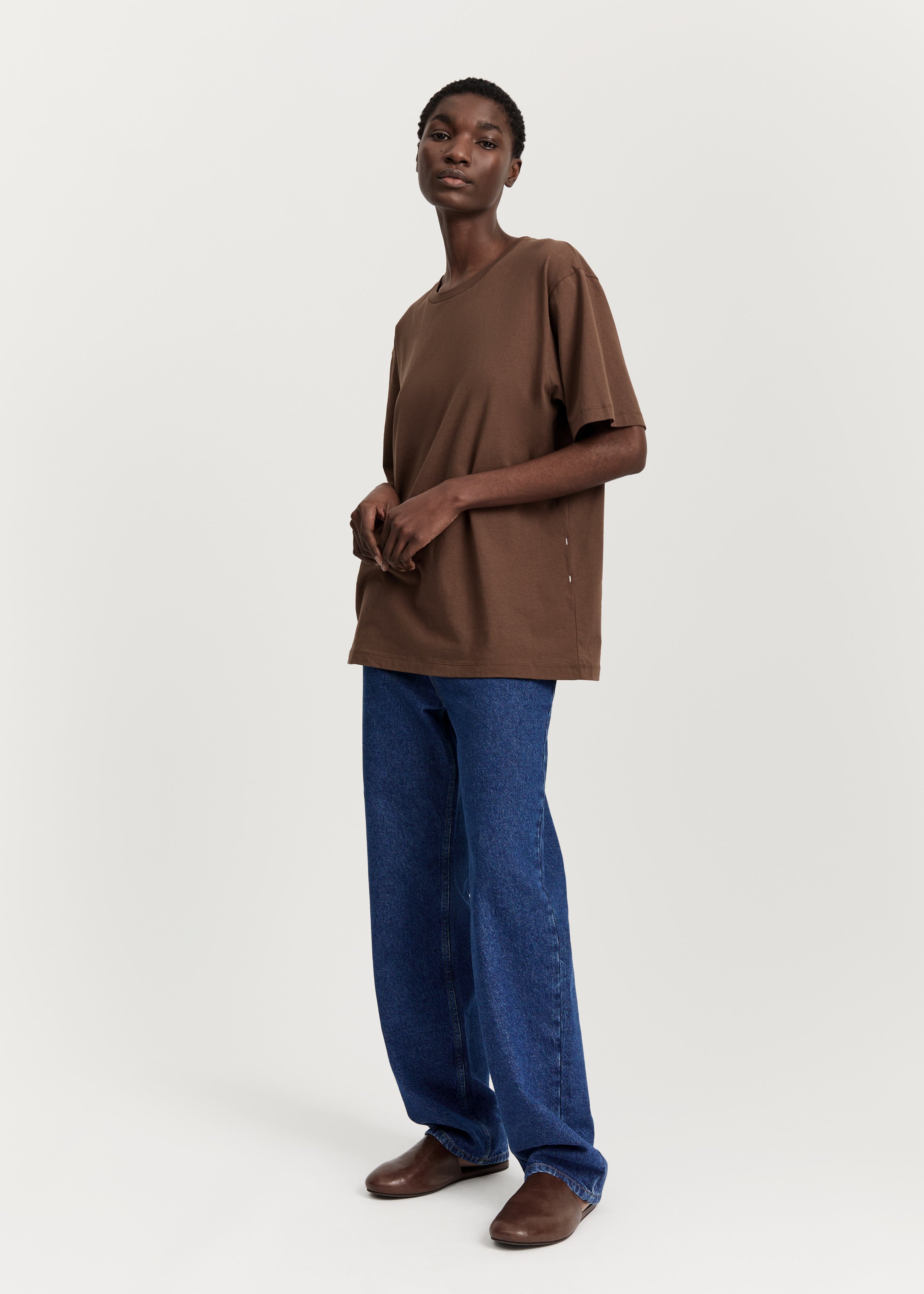 Classic circular tee | Coffee T-shirt aiayu