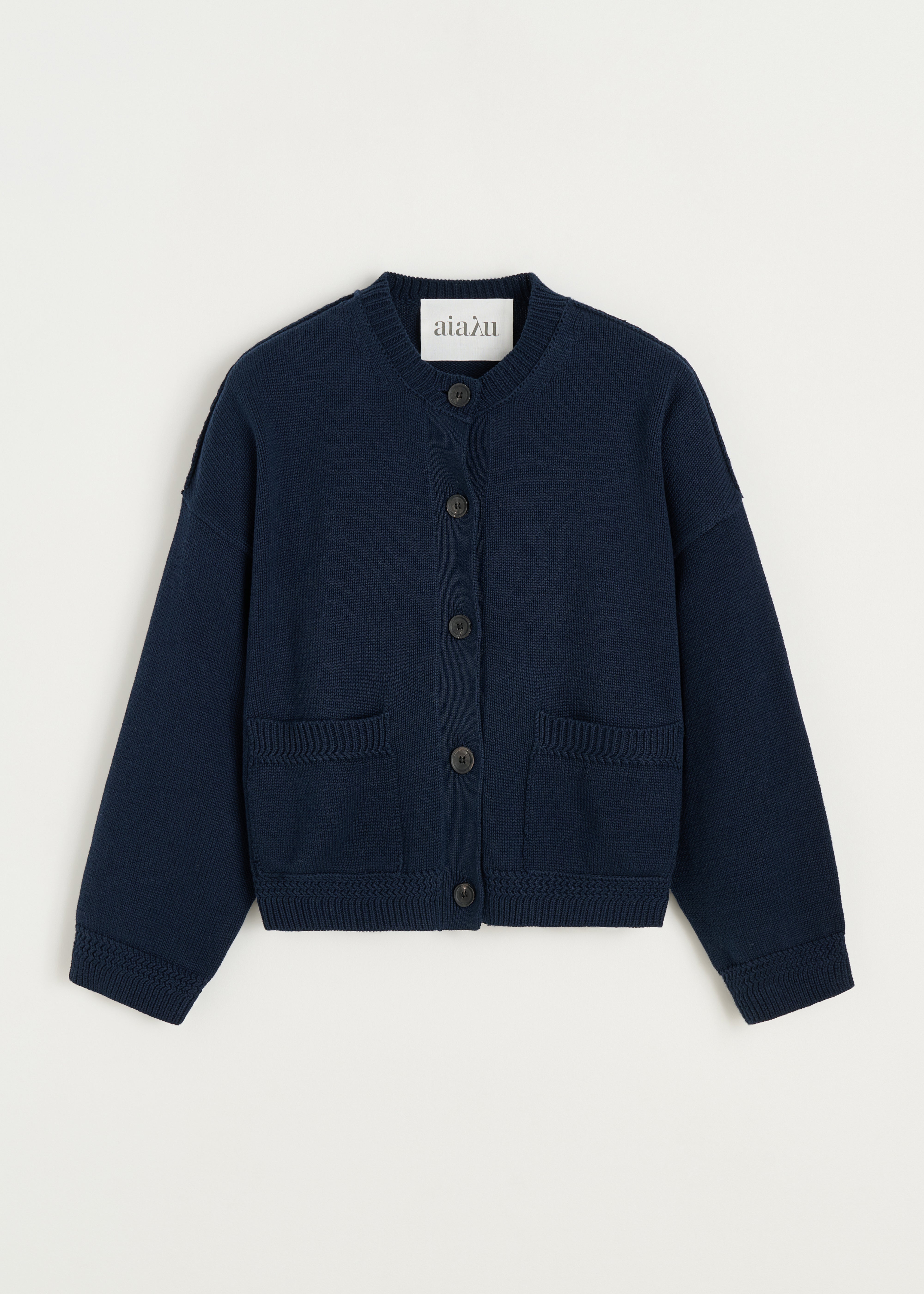 Cobe cotton cardigan | Navy Cardigan aiayu
