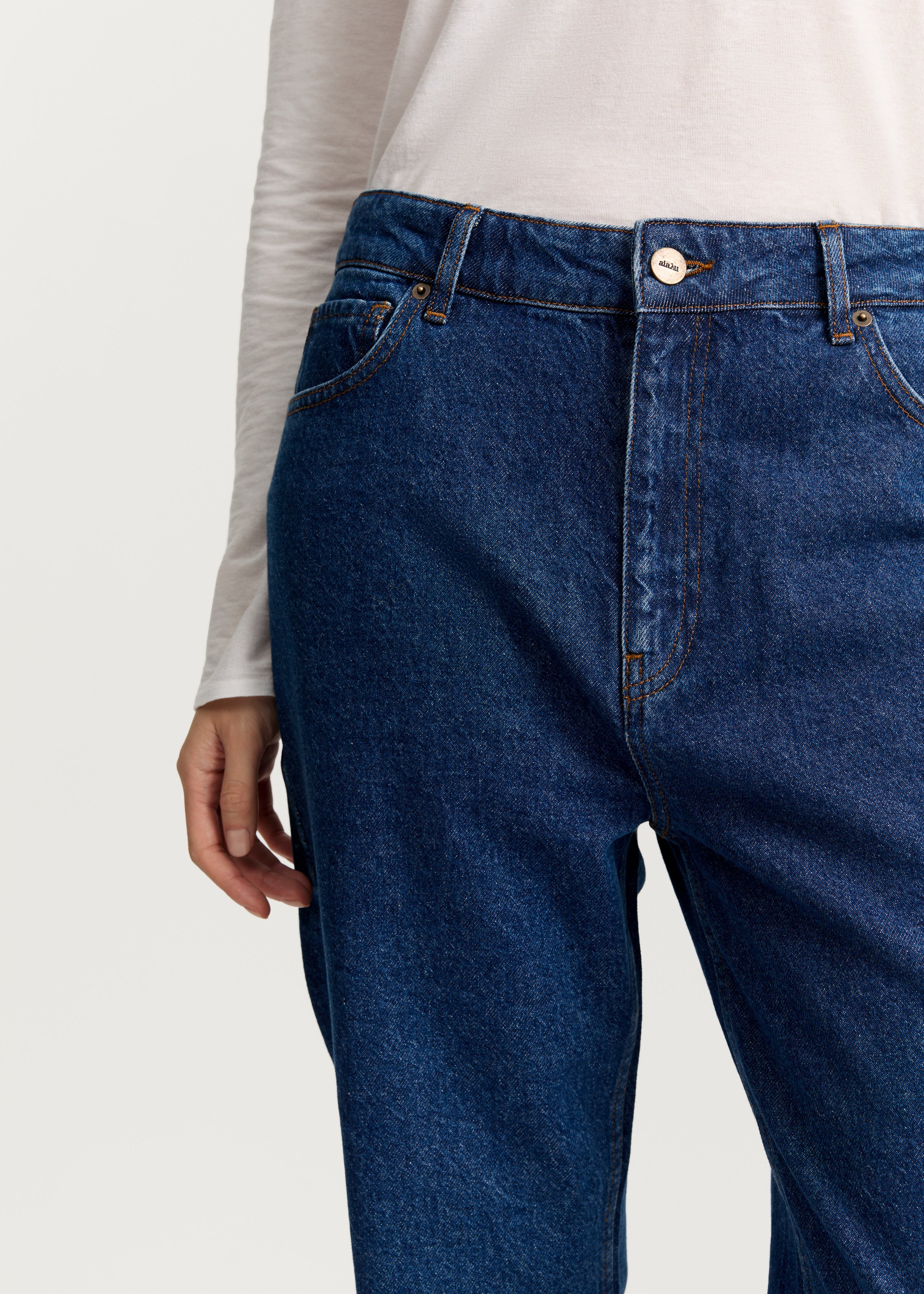 Cooper highwaist straight jeans | Mid Blue Jeans aiayu