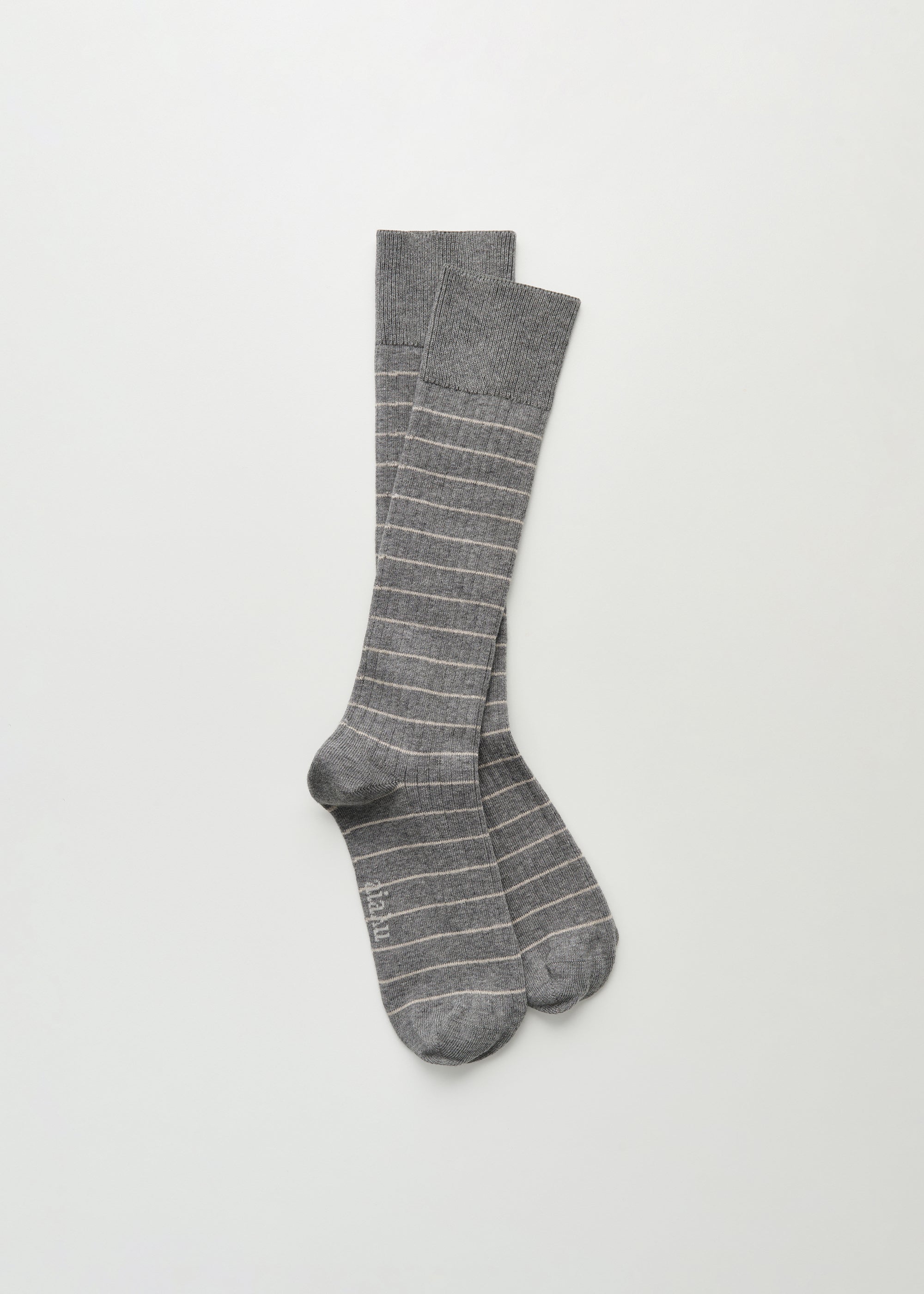 Cotton long socks | Mix Grey Melange Socks aiayu