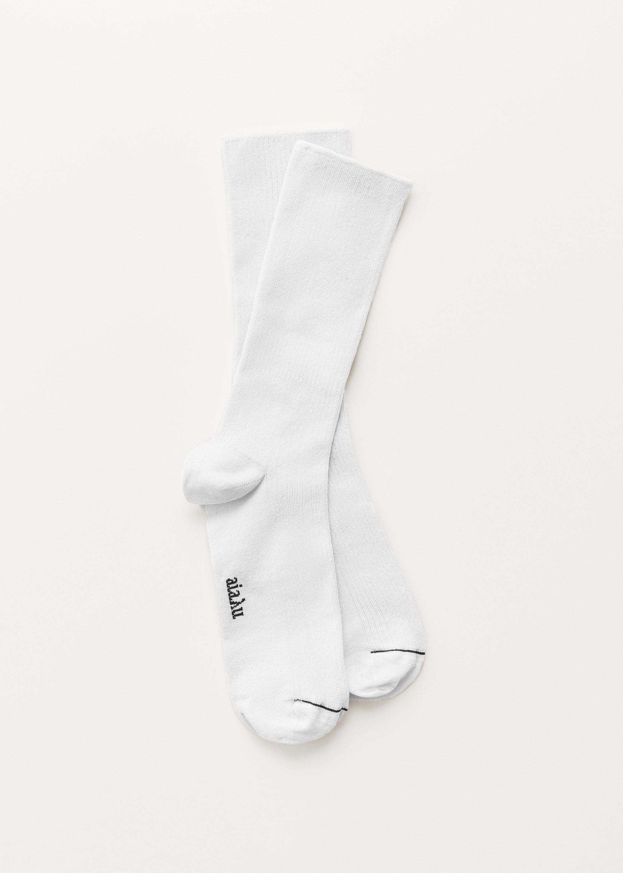 Cotton rib socks | White Socks aiayu