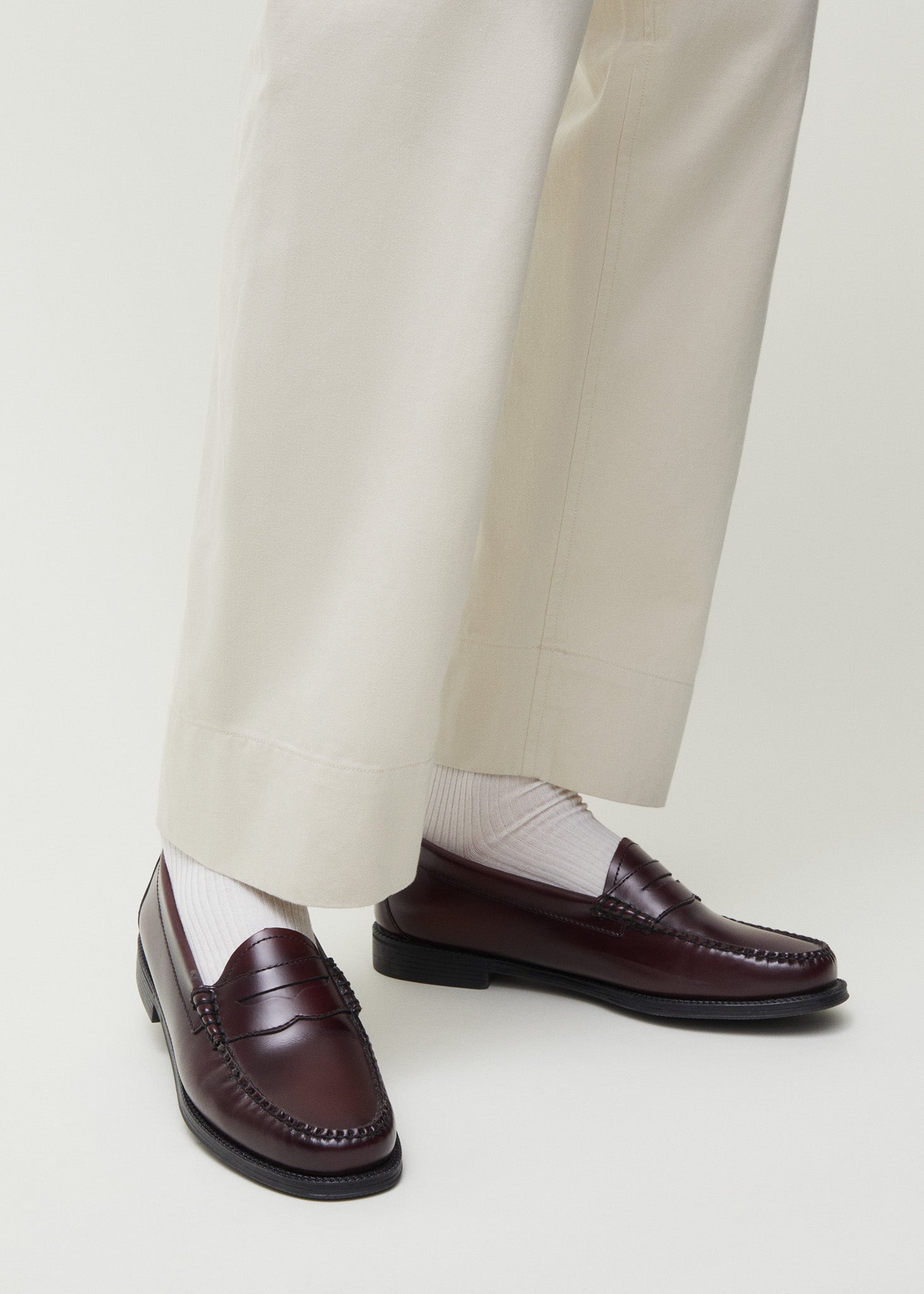 Cotton rib socks | White Socks aiayu