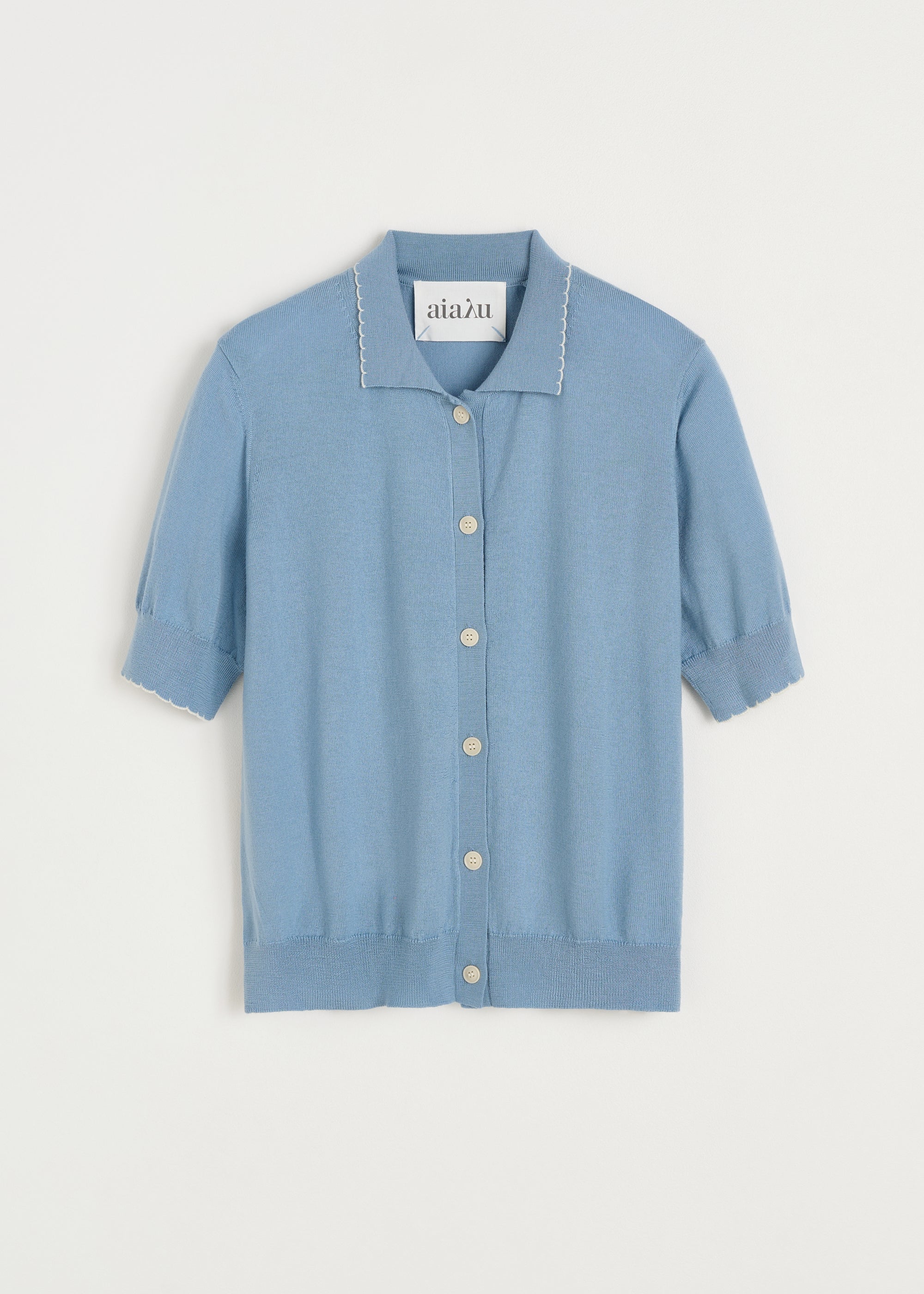 Disha cardigan – pure merino wool | Opal Blue Cardigan aiayu