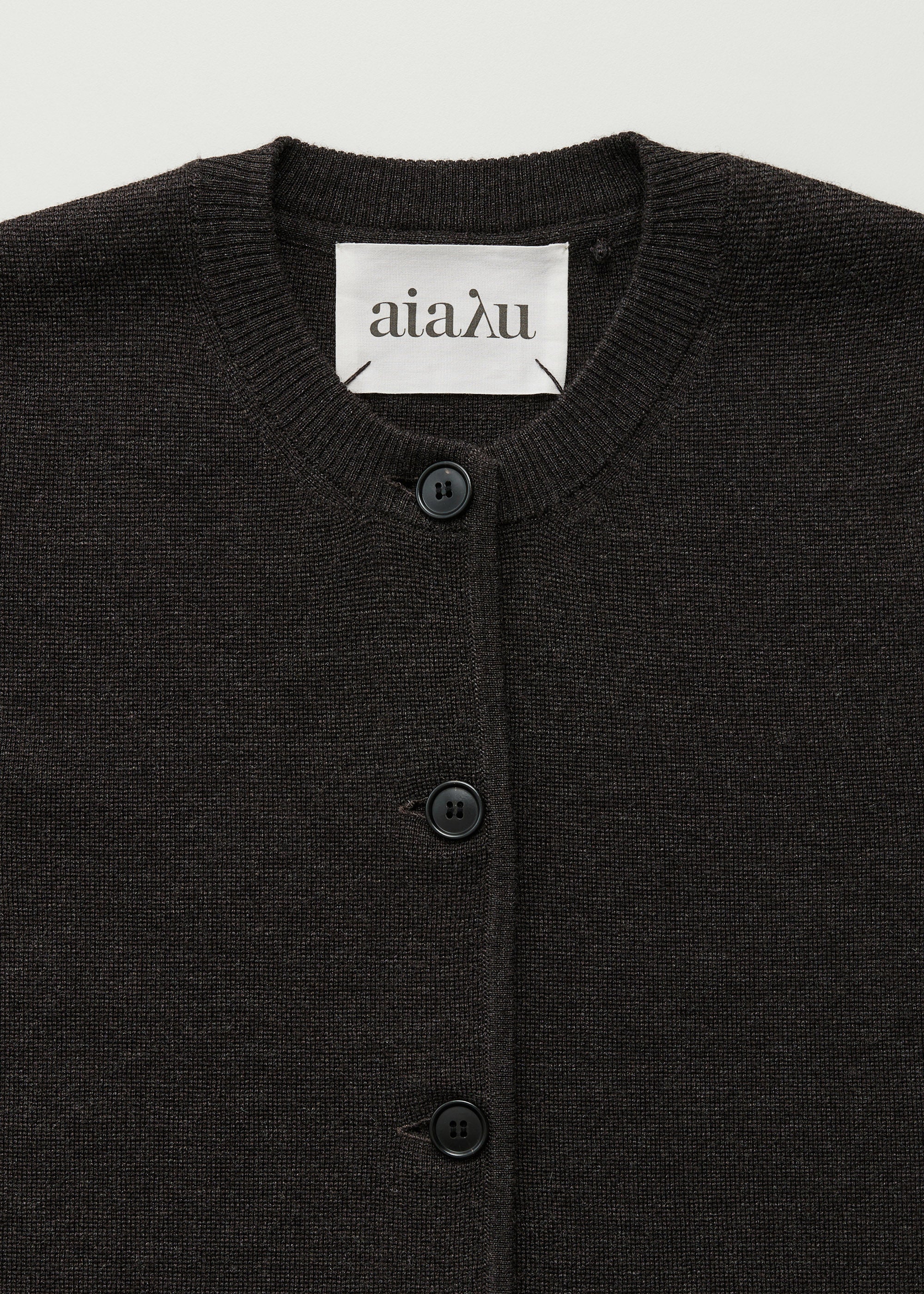Elva vest – pure merino wool | Dark Brown Melange Vest aiayu