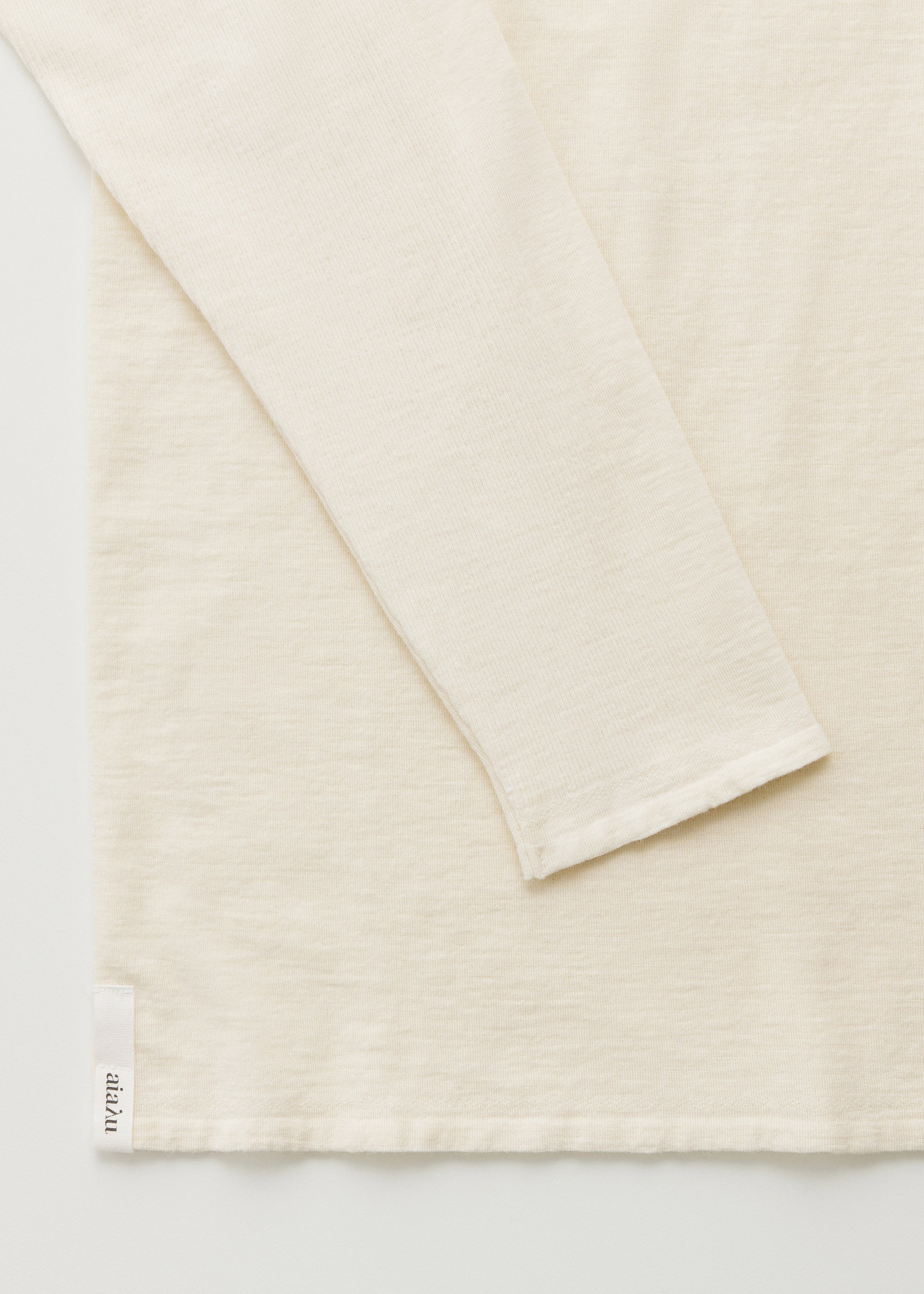 Gentle long sleeve – cashmere | Pure Ecru Blouse aiayu