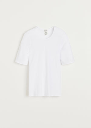 Gentle tee – cashmere | White Blouse aiayu