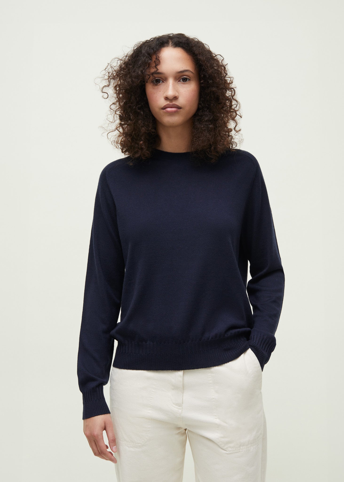 Gina sweater - pure merino wool | Navy Sweater aiayu