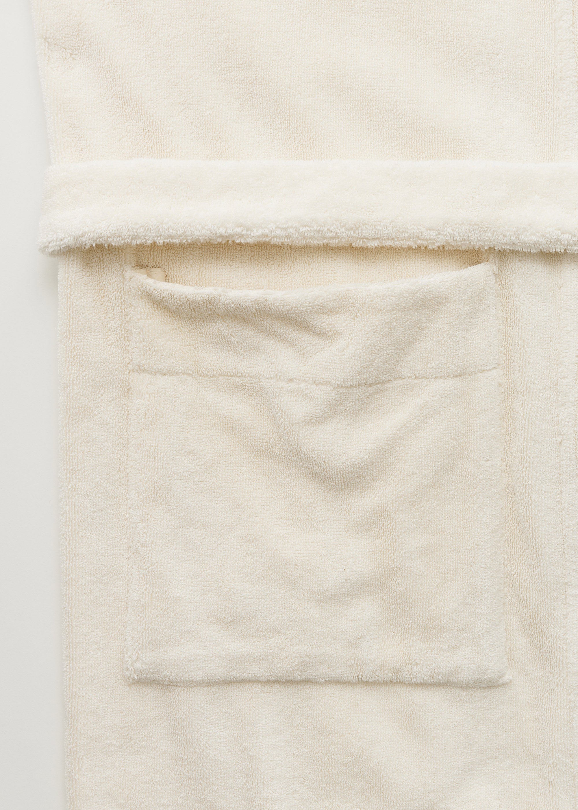 Hooded bathrobe terry | Pure Ecru Bathrobe aiayu