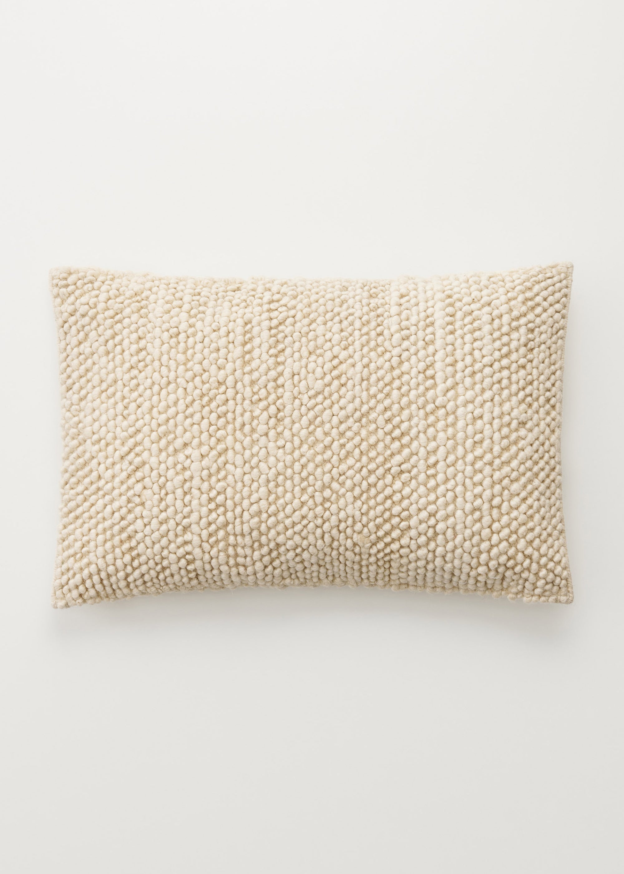 Idras wool pillow - 40x60 | Pure Ecru Pillow aiayu.com