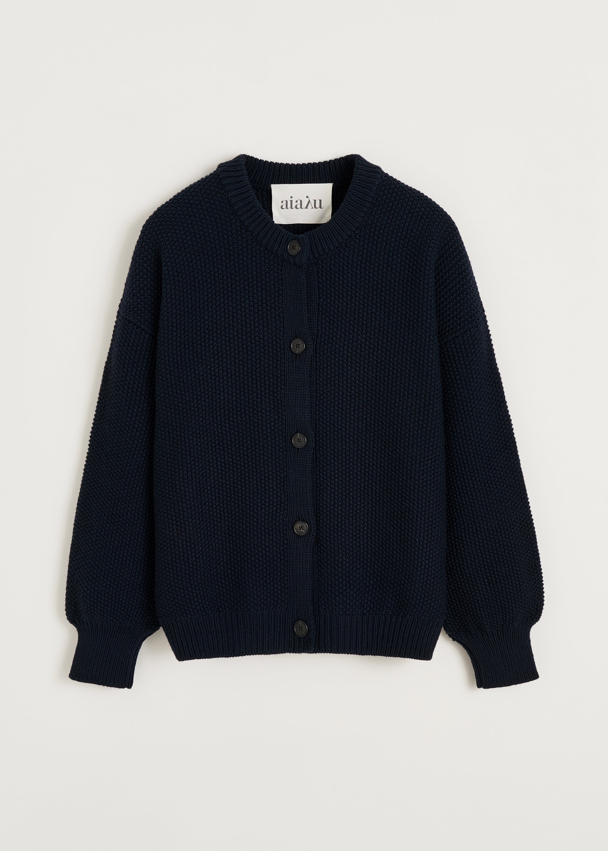 Irena cardigan – highland wool | Black Navy Cardigan aiayu
