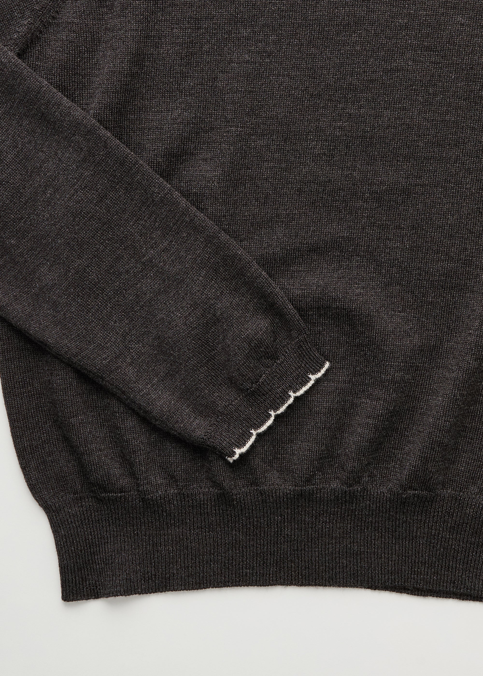 Isha sweater – pure merino wool | Dark Brown Melange Sweater aiayu