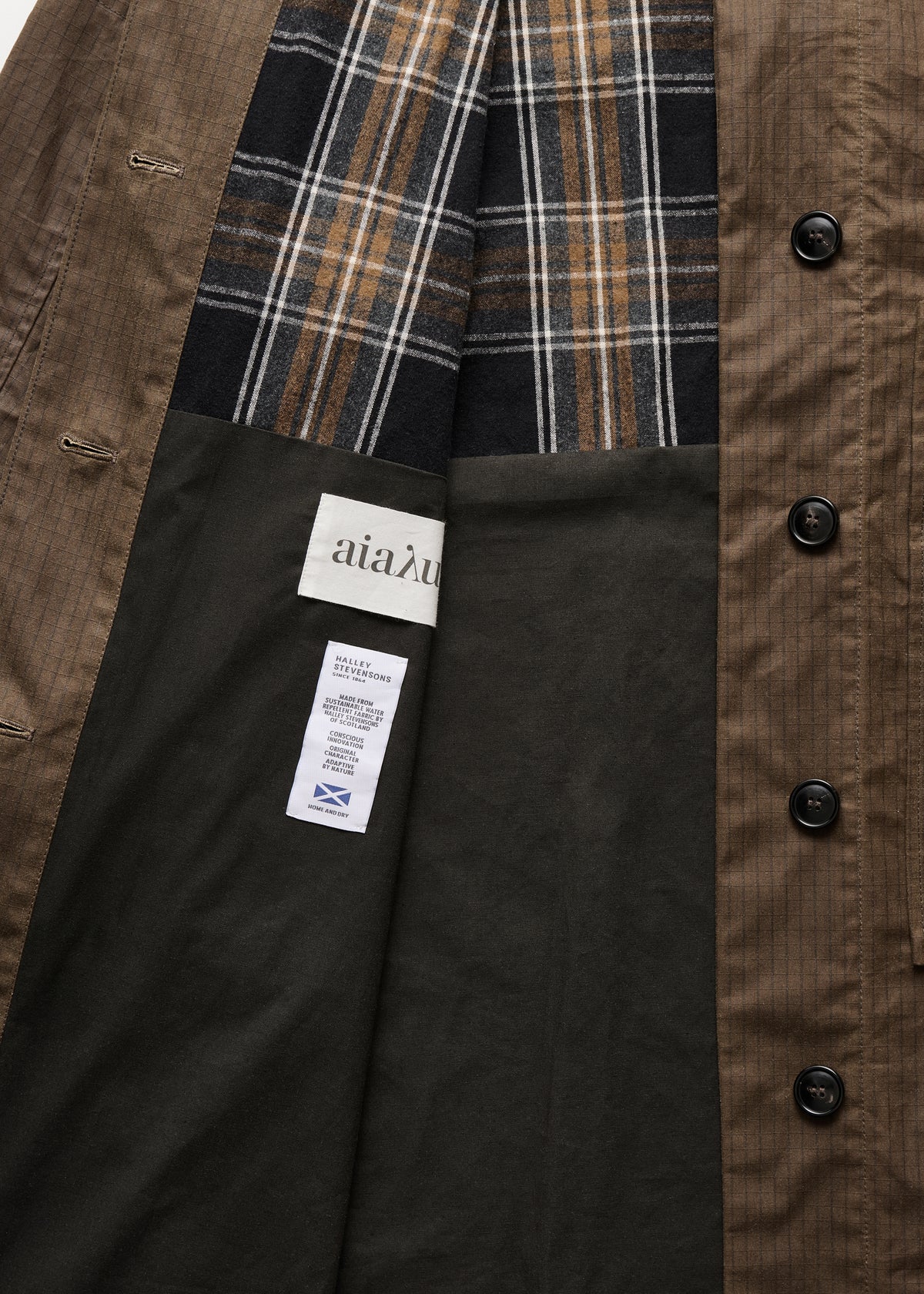 Jay coat ripstop – oilskin silkwax | Bark Coat aiayu