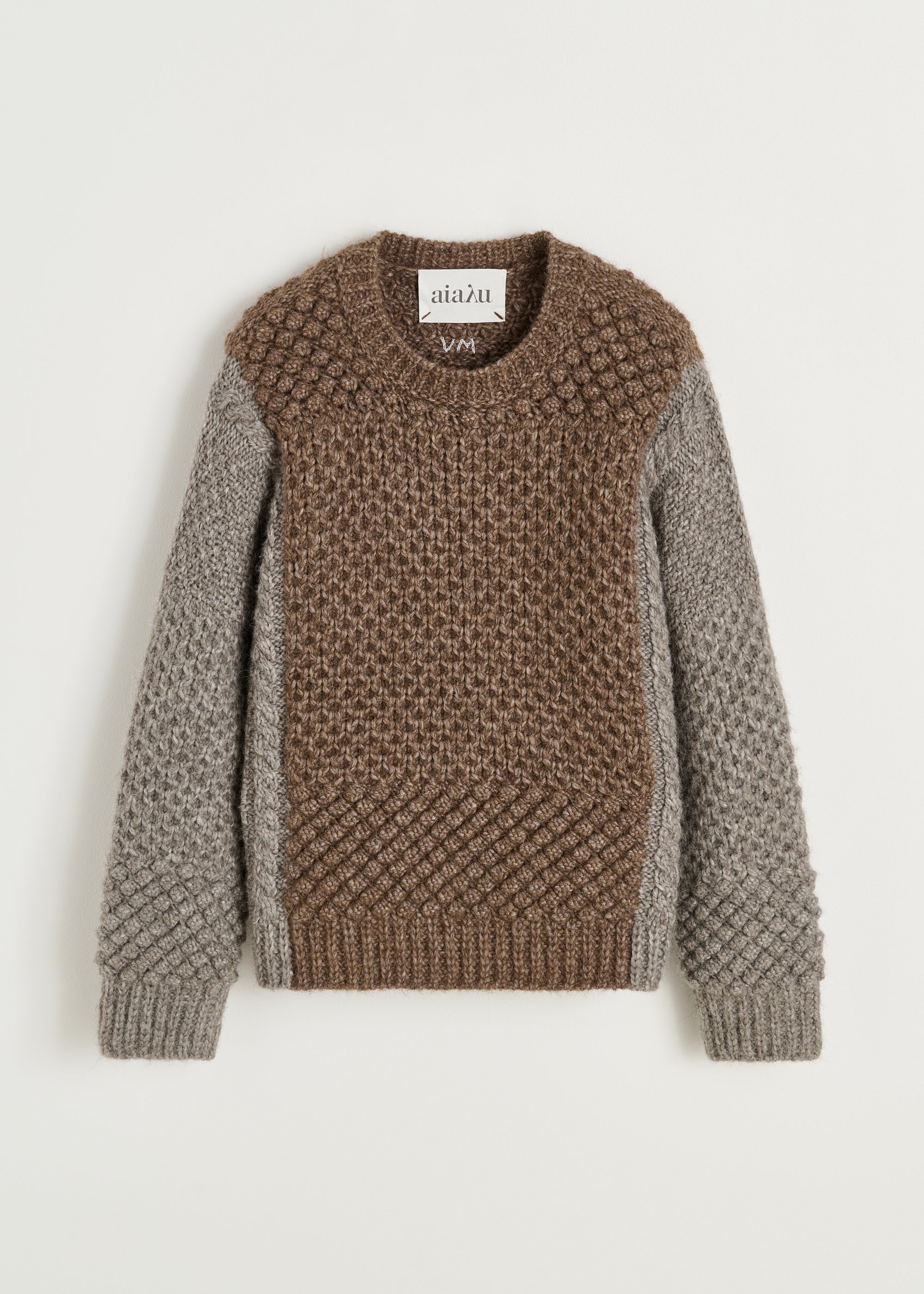 Justina sweater – llama wool | Mix Pure Grey Sweater aiayu