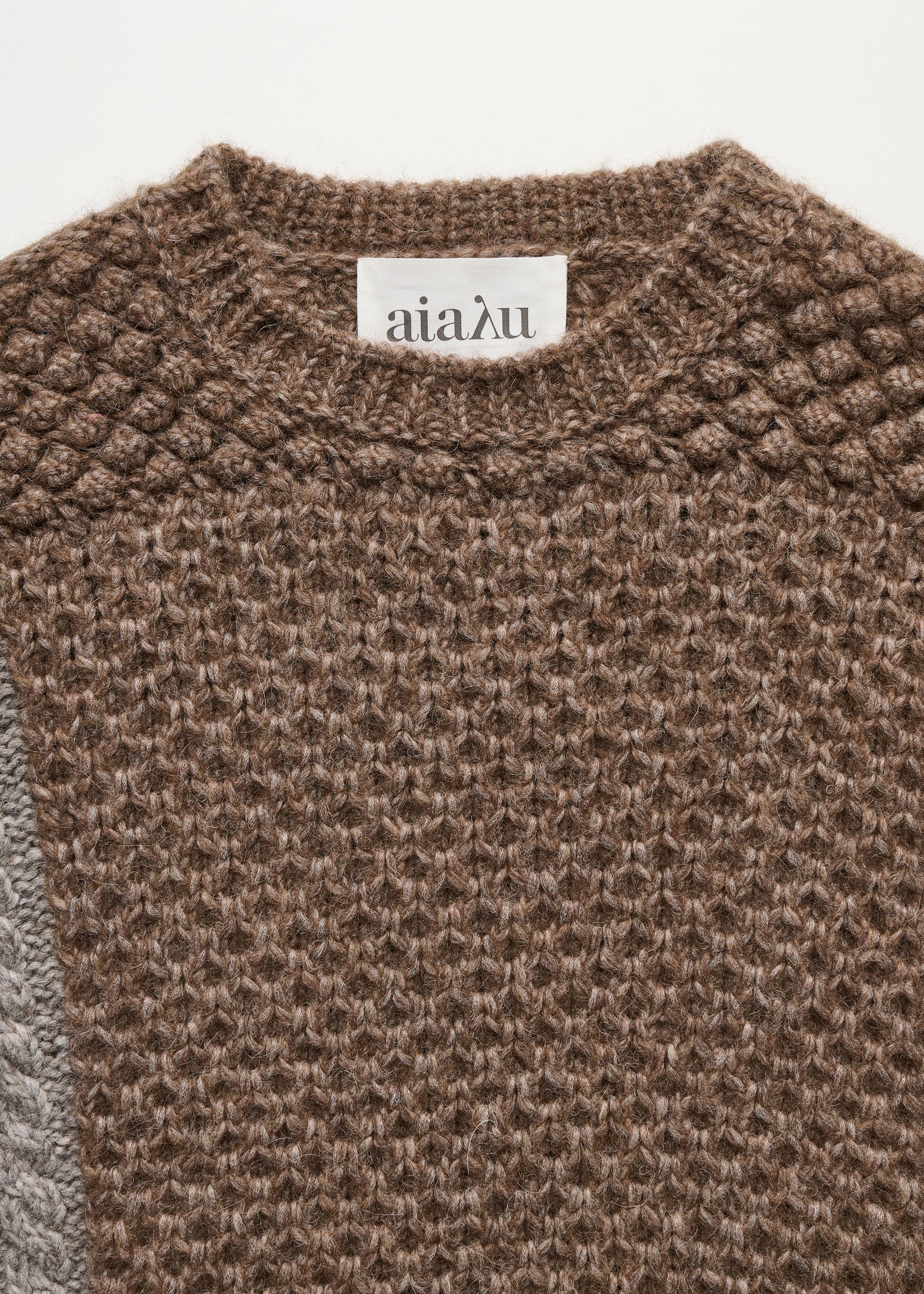 Justina sweater – llama wool | Mix Pure Grey Sweater aiayu