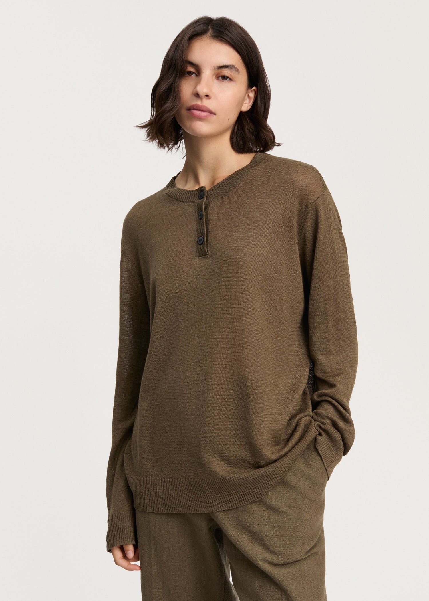 Kanika sweater – linen | Green Wood Sweater aiayu