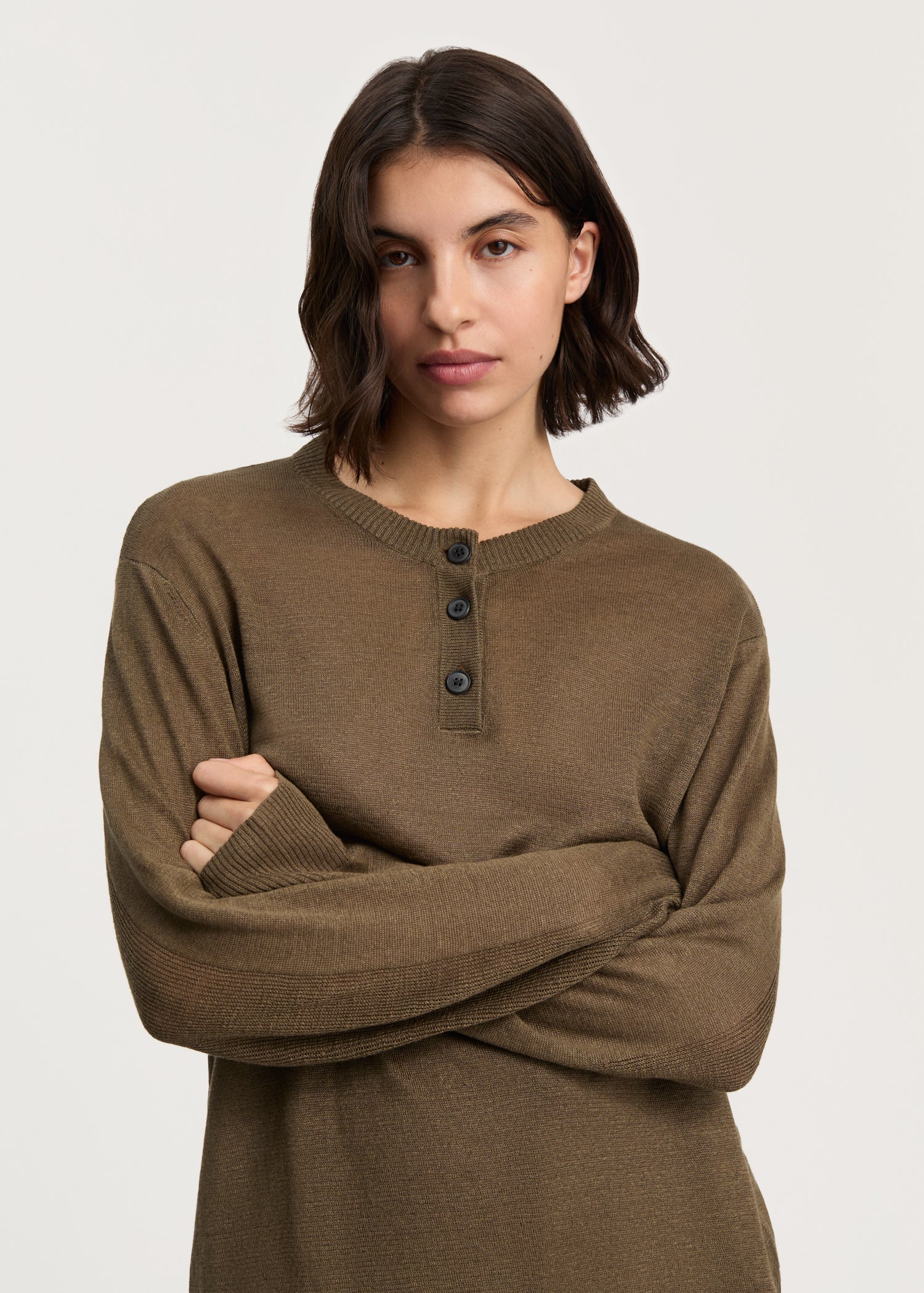Kanika sweater – linen | Green Wood Sweater aiayu
