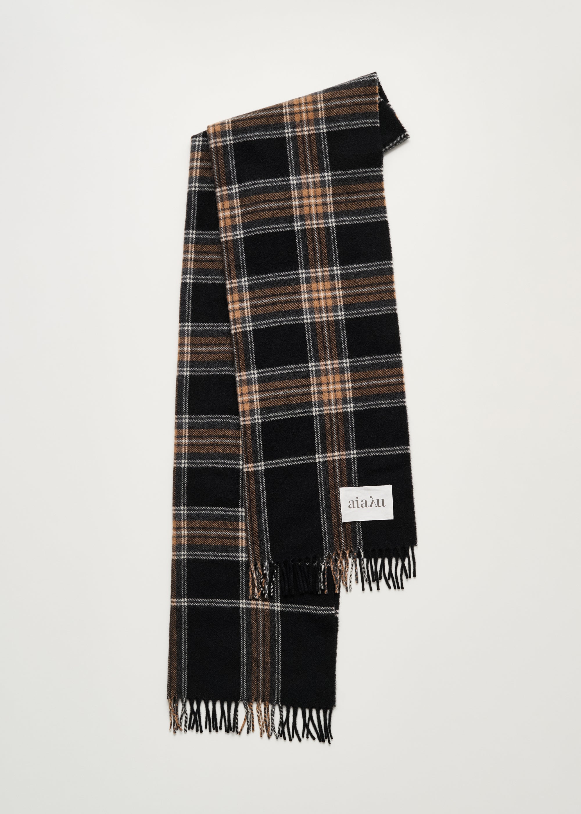 Kaya wool scarf | Mix Black Scarf aiayu