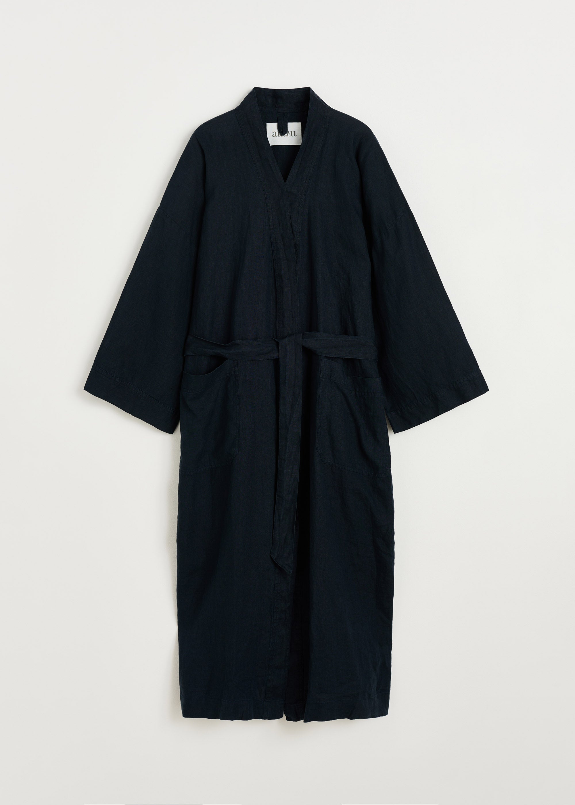 Kimono linen | Navy Bathrobe aiayu