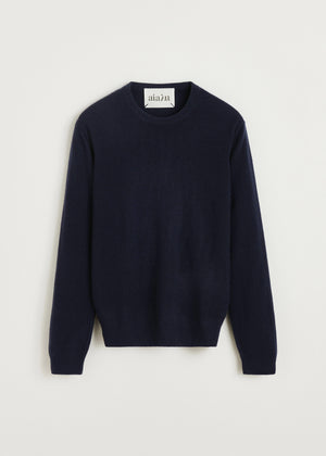 Leonardo sweater – pure cashmere | Black Blue Sweater aiayu