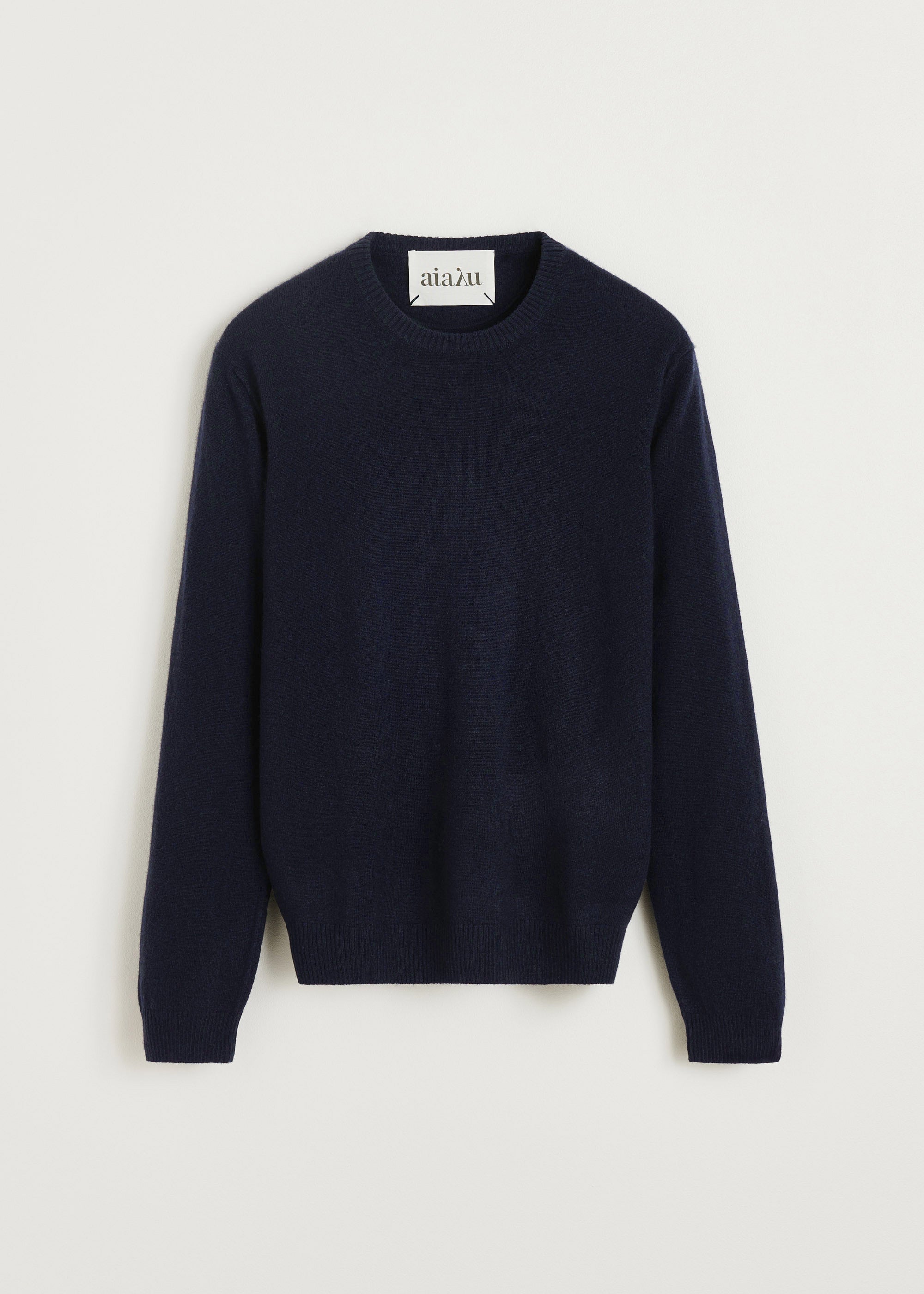 Leonardo sweater – pure cashmere | Black Blue Sweater aiayu