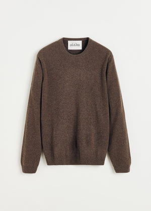Leonardo sweater – pure cashmere | Pure Dark Brown Sweater aiayu