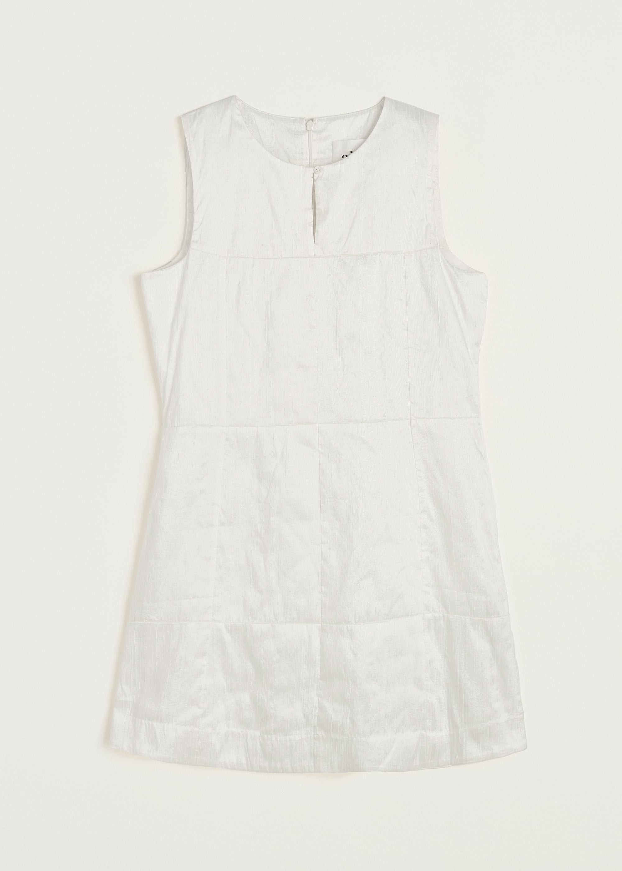 Martha mini dress  recycled silk | Pure Ecru