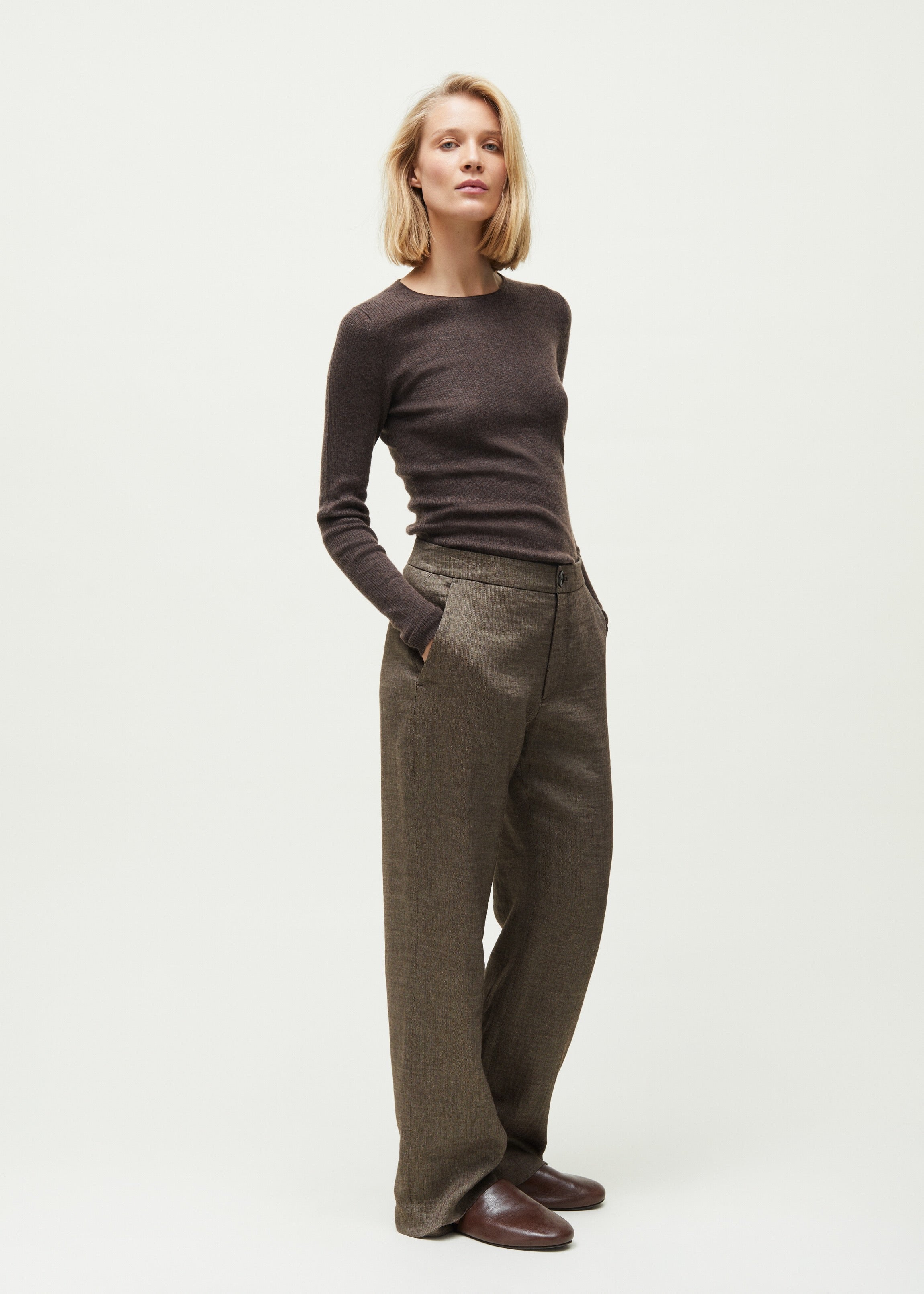 Milo pant herringbone | Mix Golden Pants aiayu