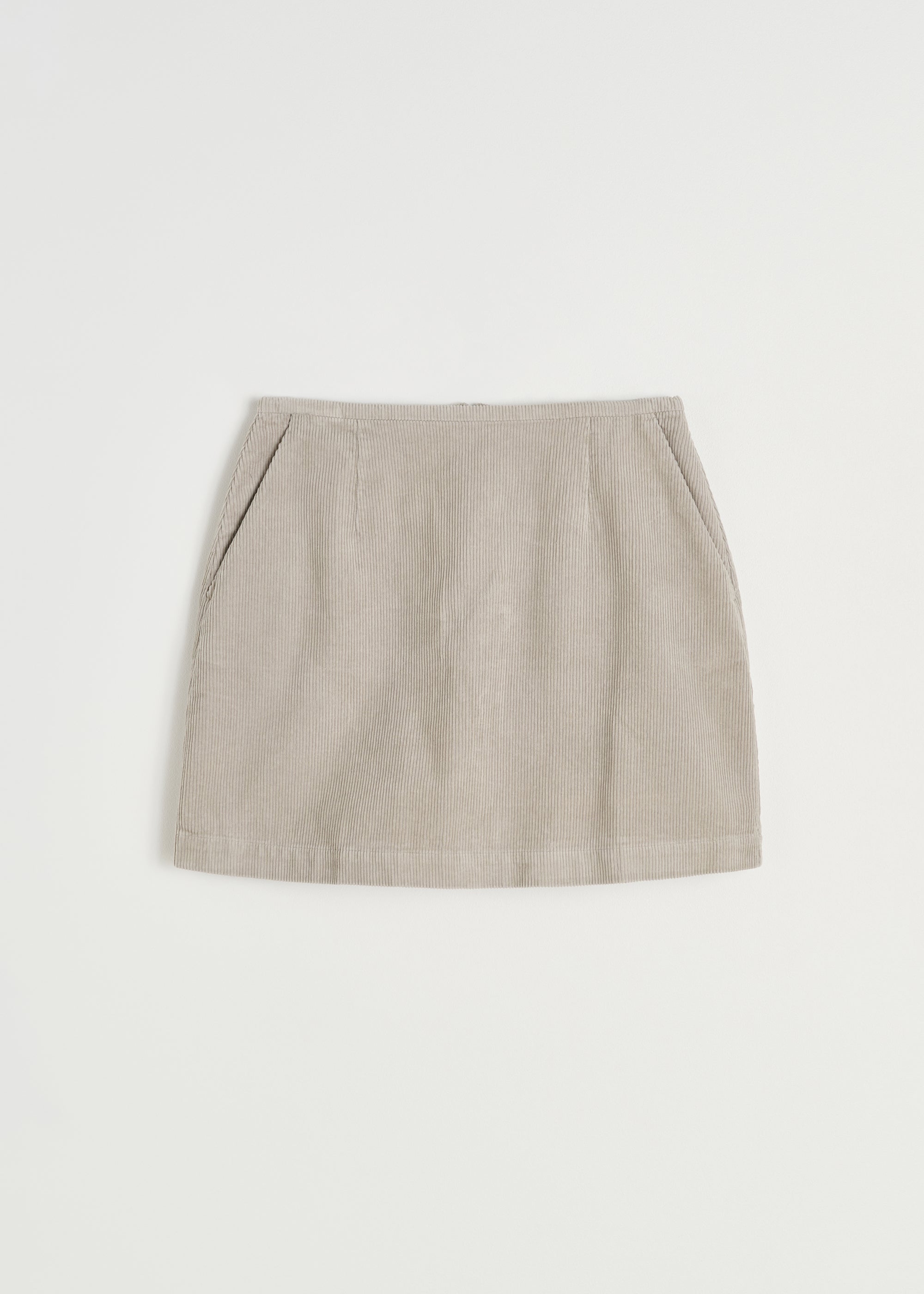 Mini skirt corduroy | Silver Skirt aiayu