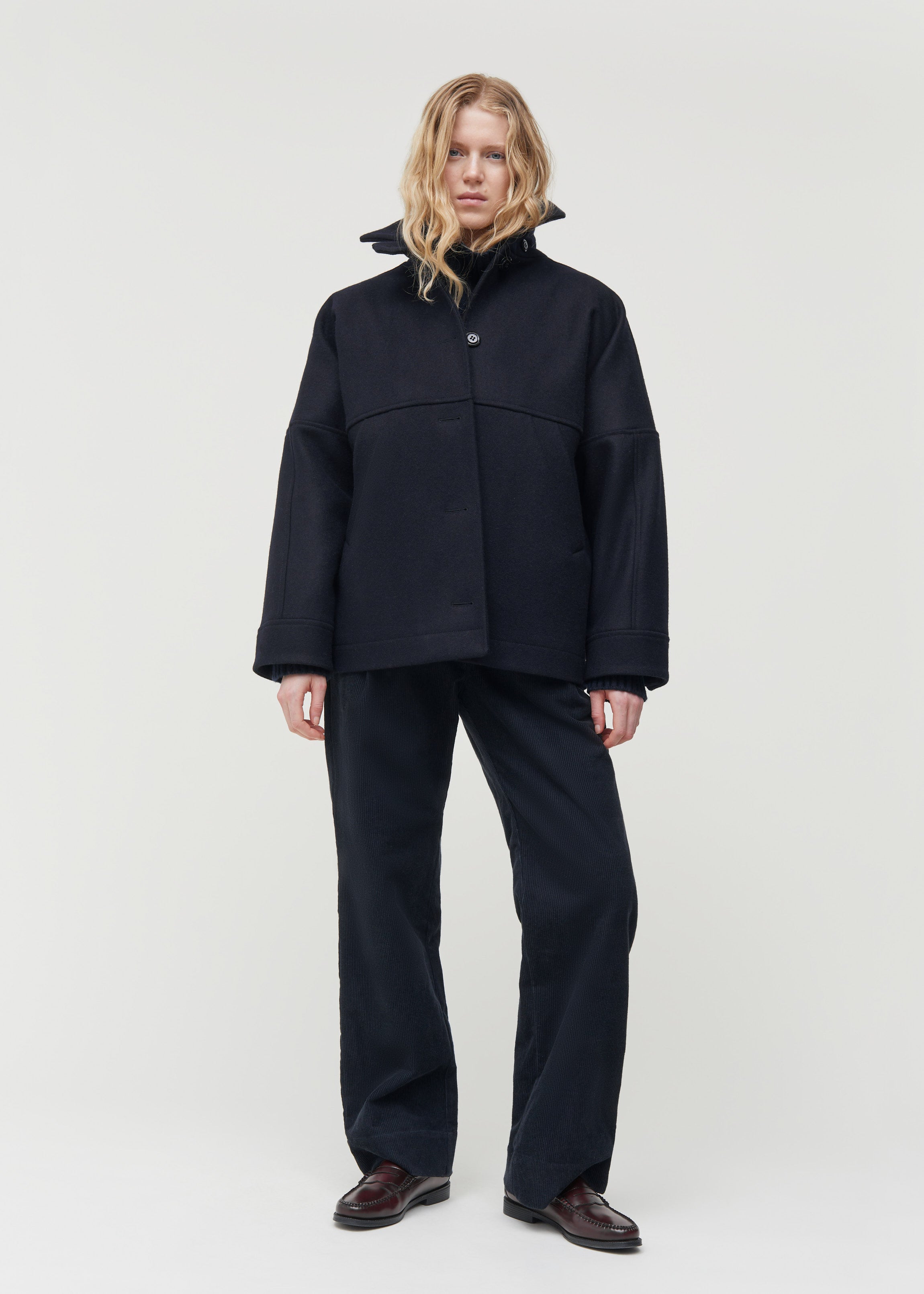 Moa jacket – loden wool | Navy Coat aiayu