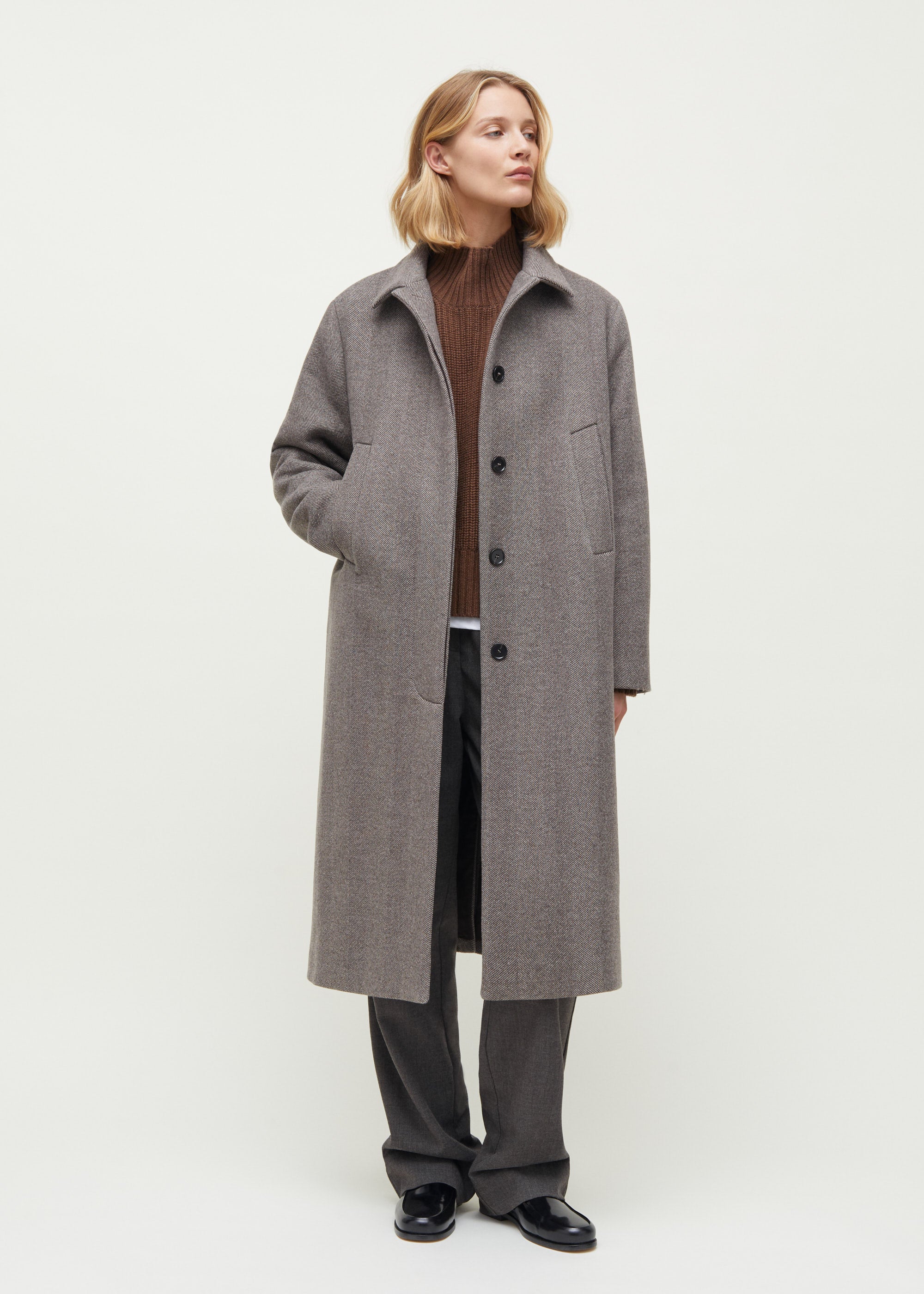 Noah coat – wool | Herringbone Coat aiayu