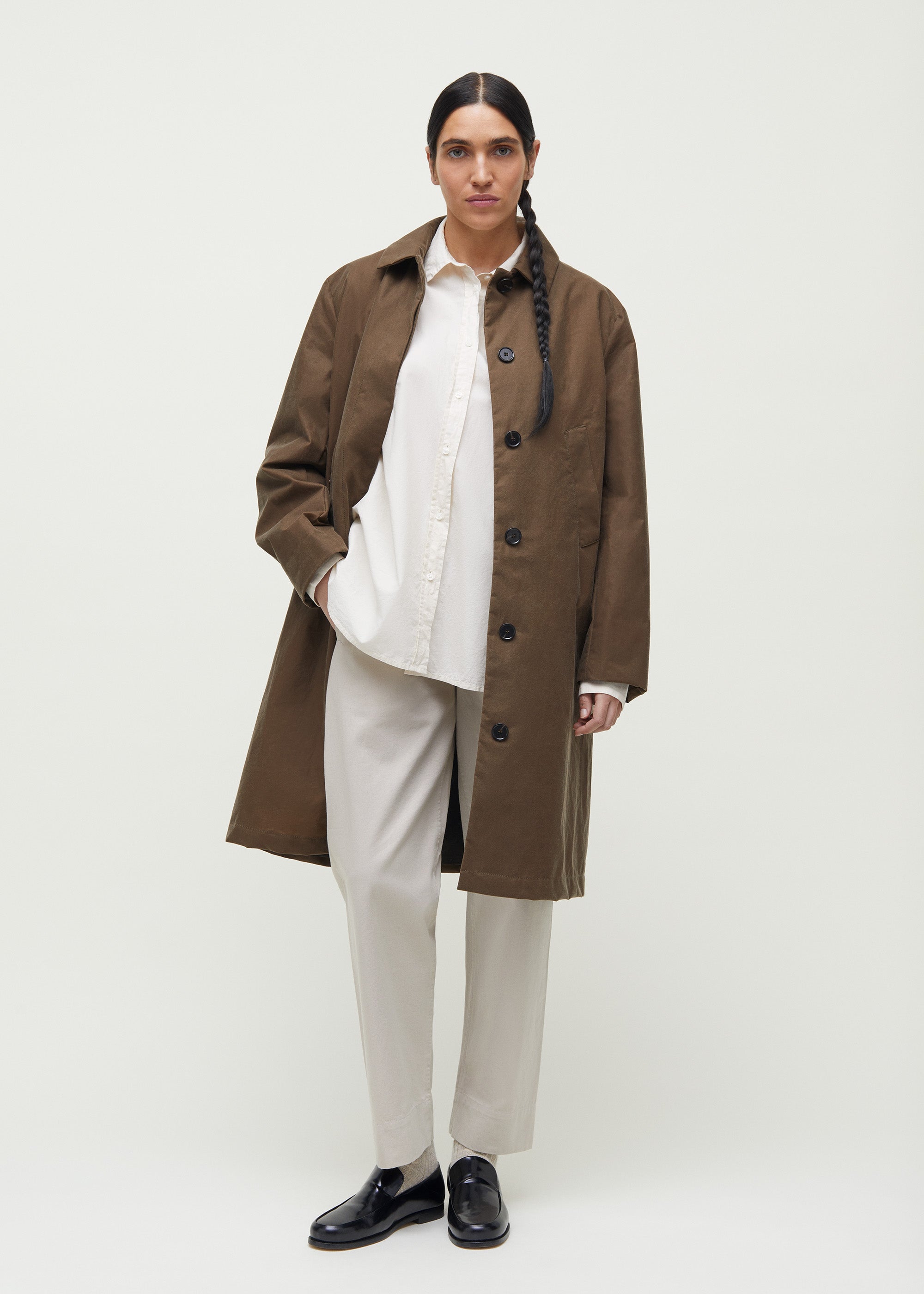 Noor coat – oilskin | Bark Jacket aiayu