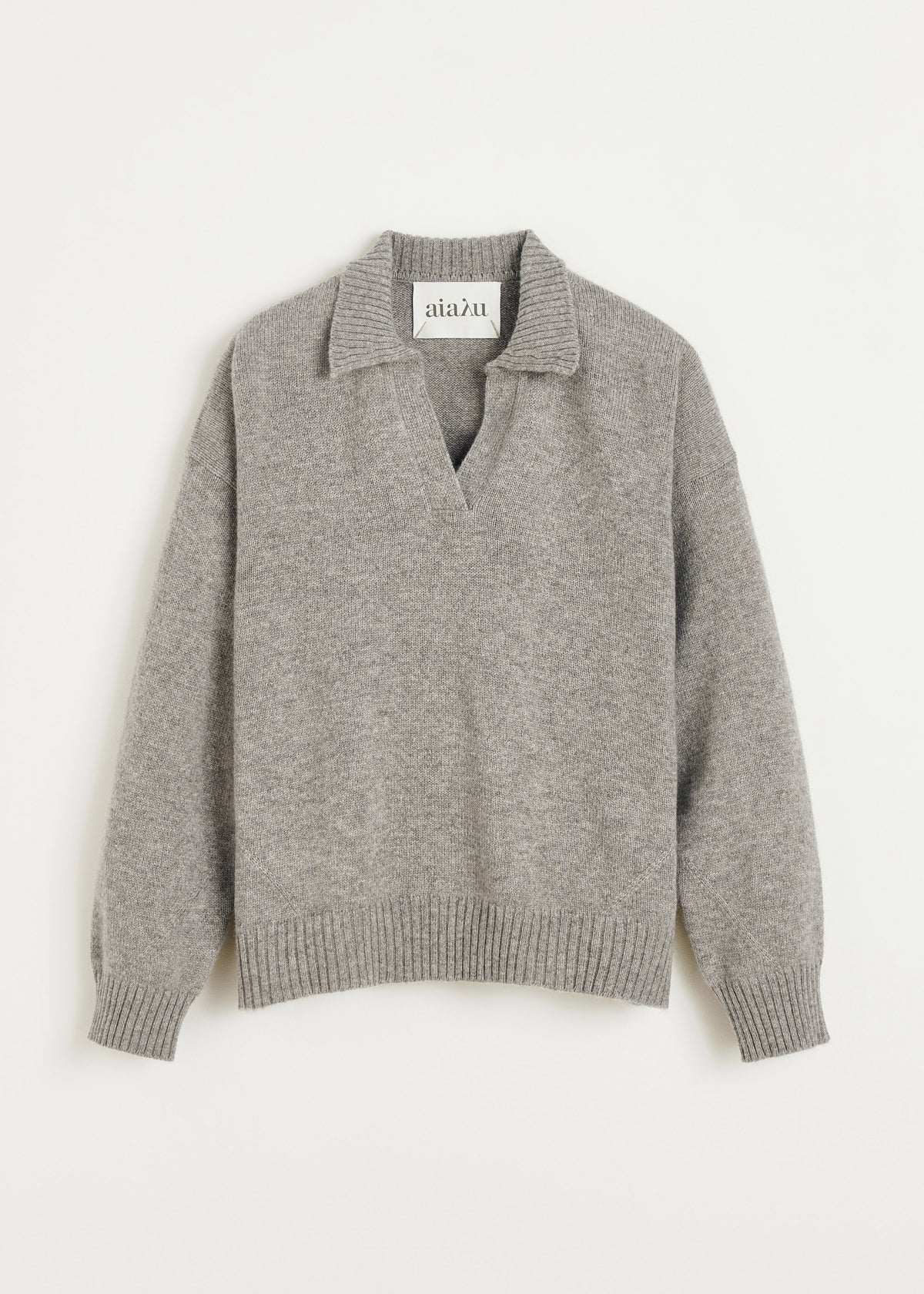 Optica polo sweater – yak | Pure soil