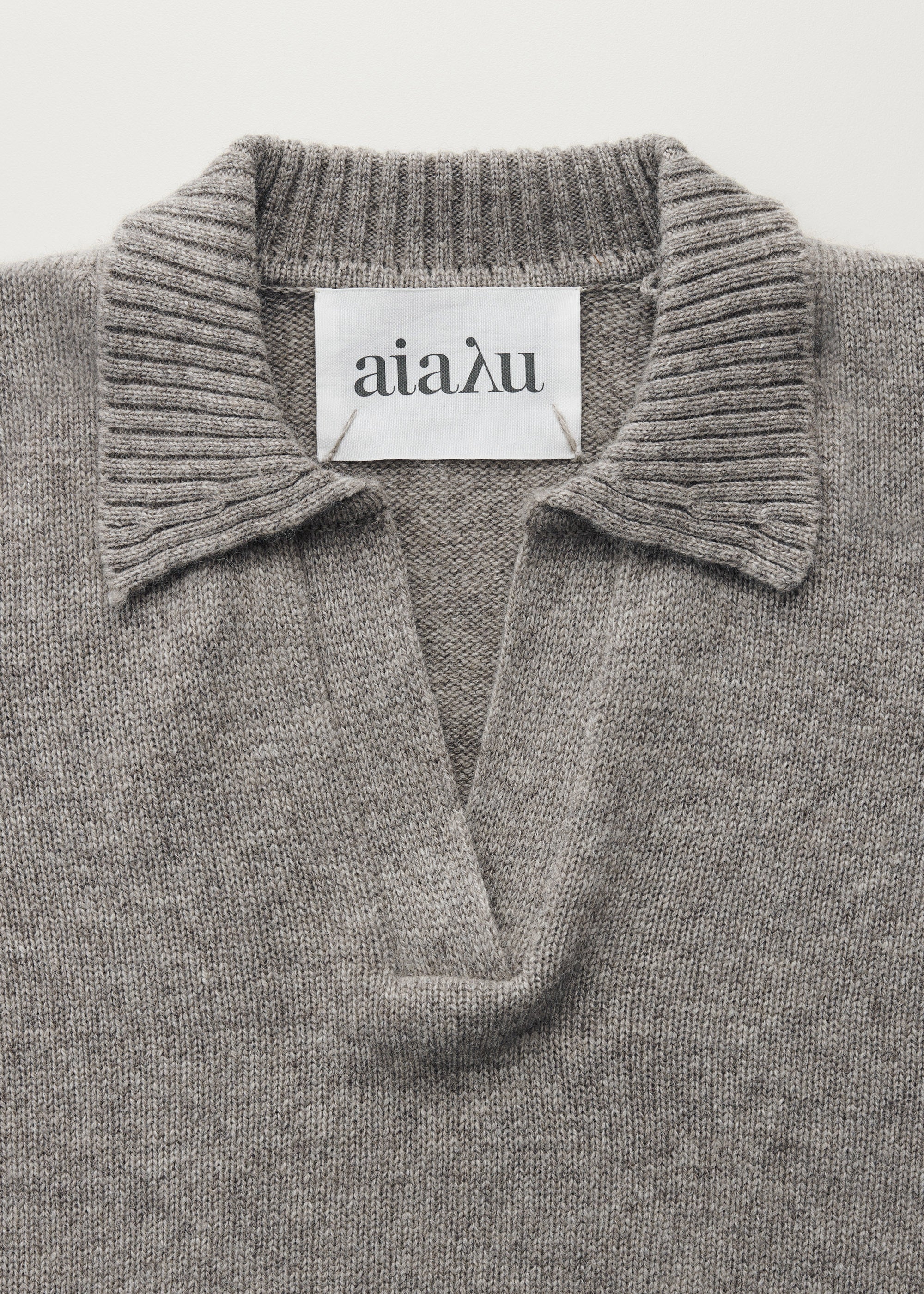 Optica polo sweater – pure yak | Pure Soil Sweater aiayu
