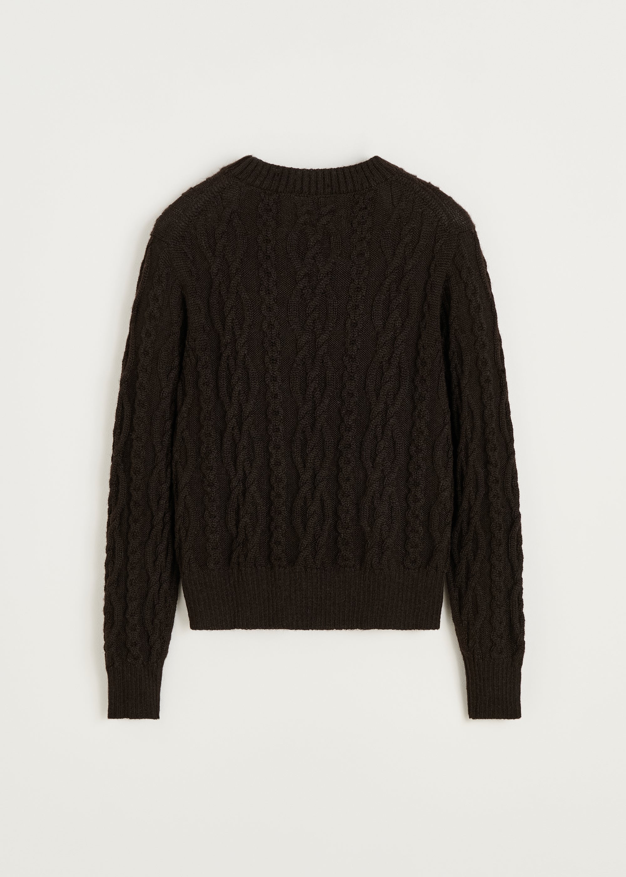 Orenda sweater – llama | Pure Dark Brown Sweater aiayu